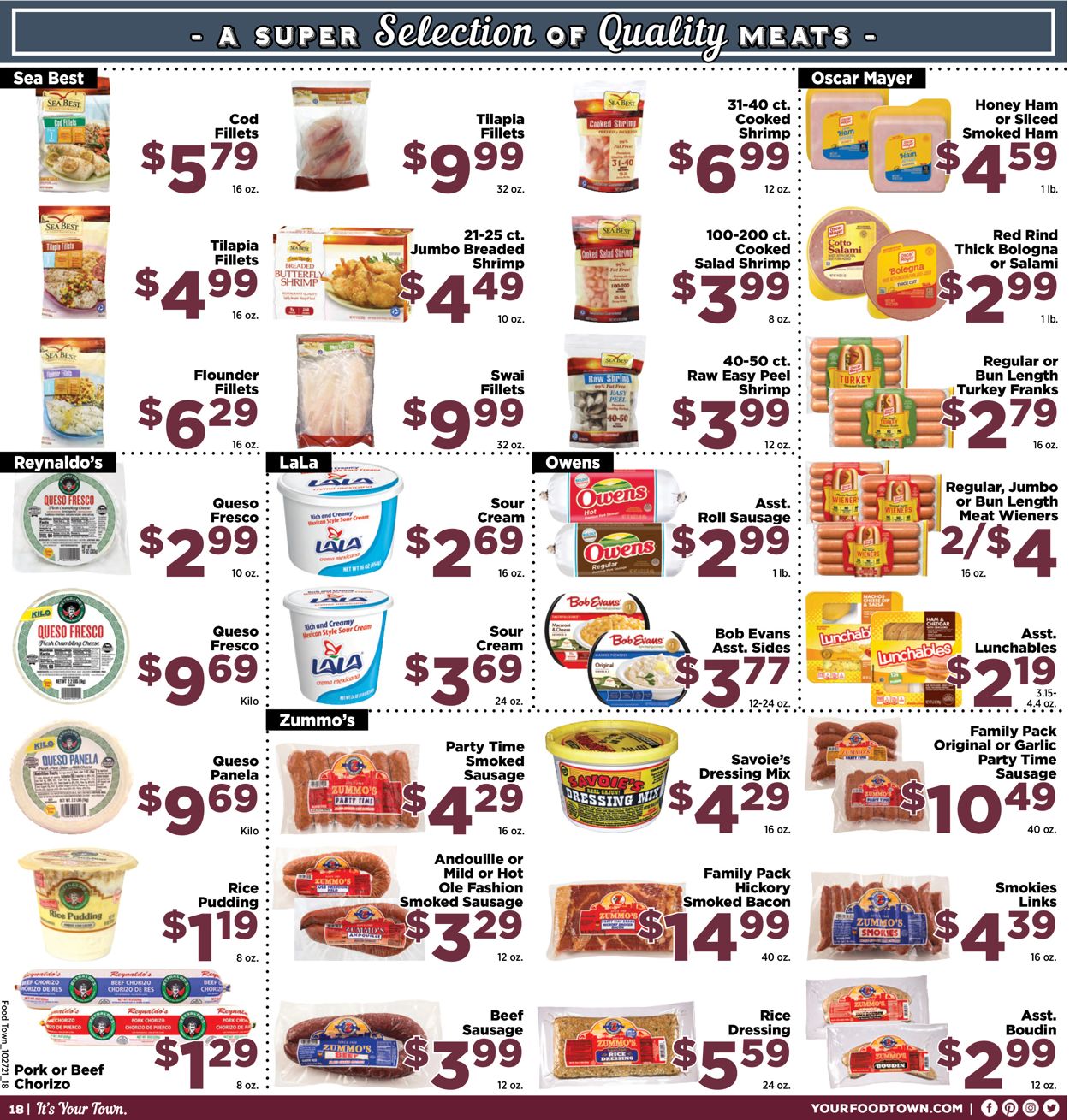 Catalogue Food Town from 10/27/2021
