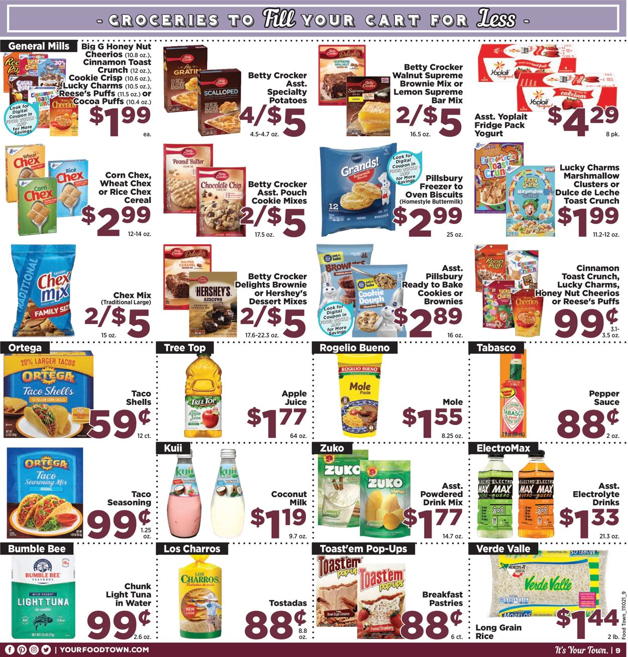 Catalogue Food Town from 11/10/2021