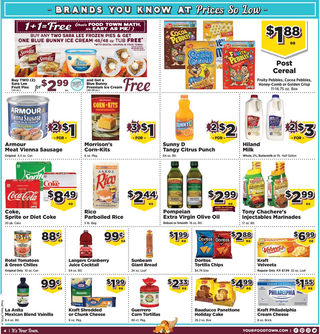 Catalogue Food Town THANKSGIVING 2021 from 11/17/2021