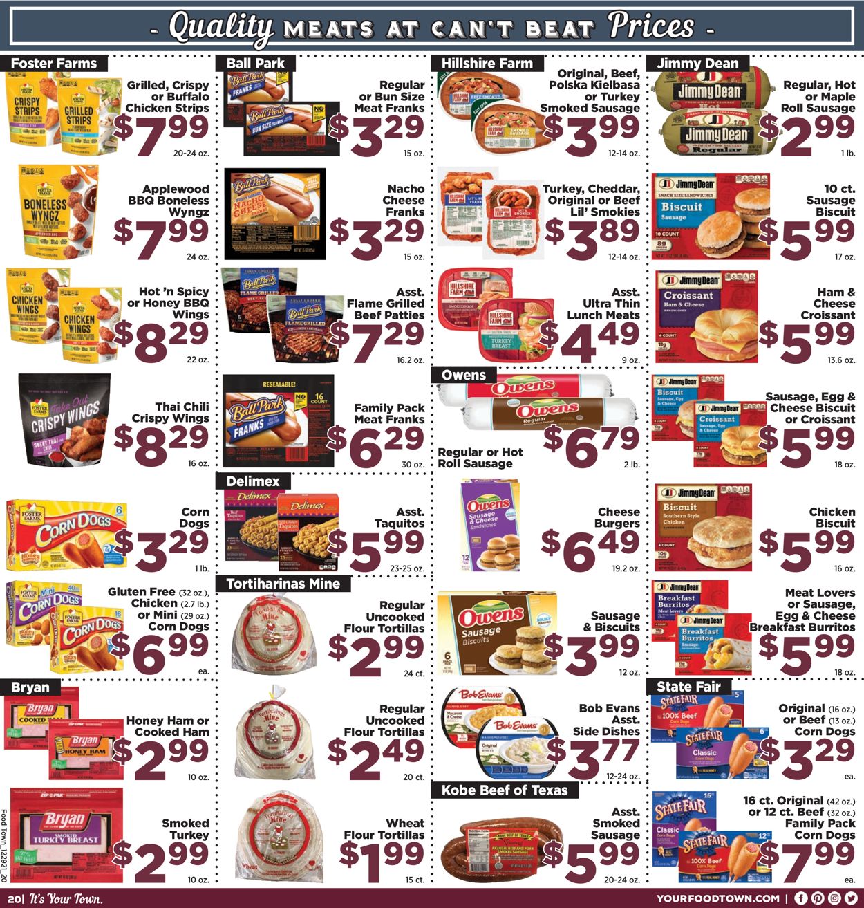 Catalogue Food Town from 12/29/2021