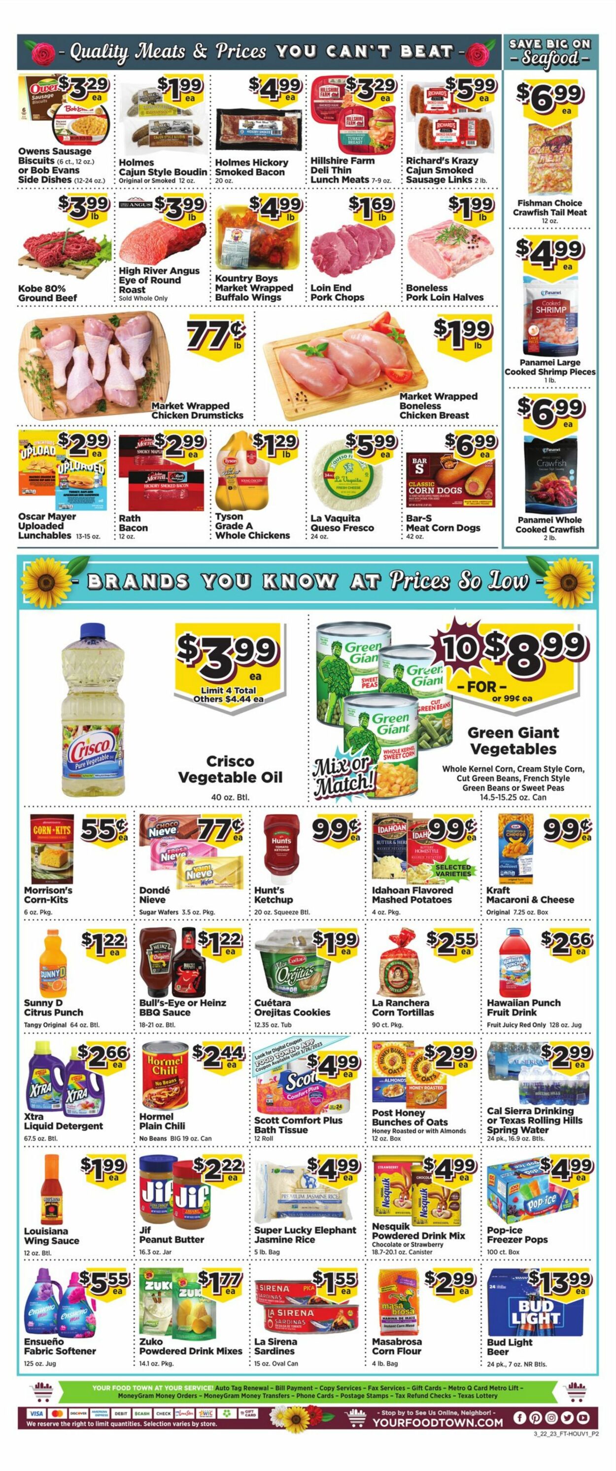 Catalogue Food Town from 03/22/2023