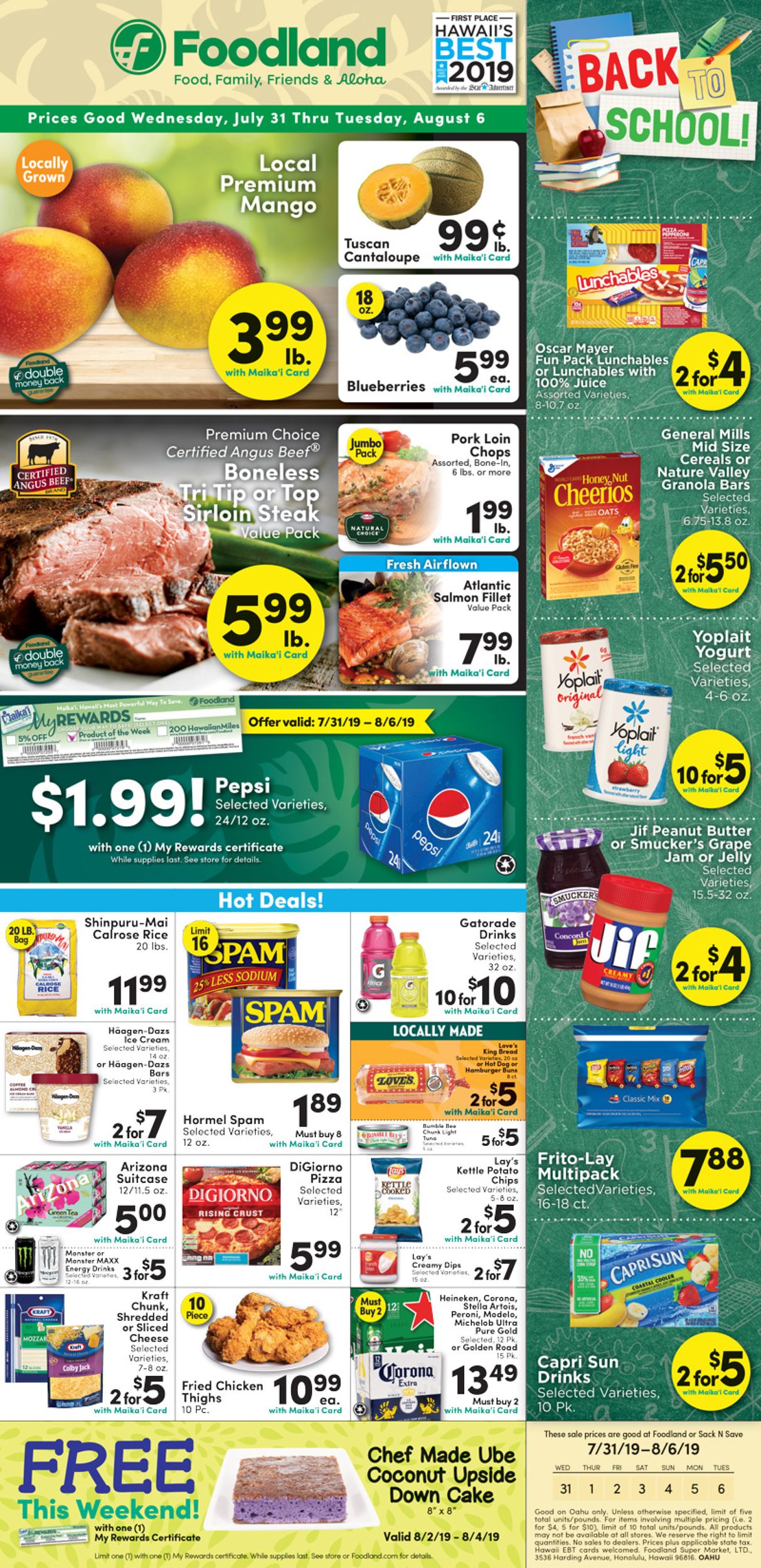 Catalogue Foodland from 07/31/2019