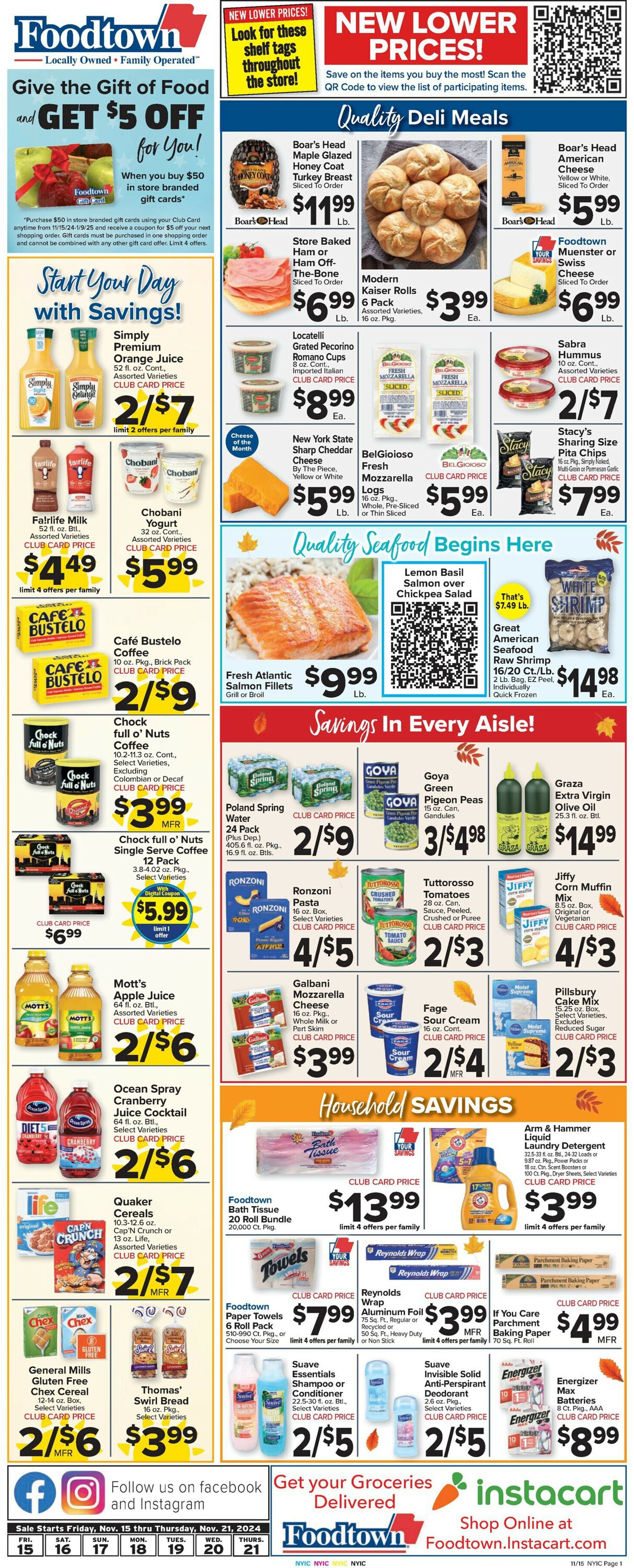 Catalogue Foodtown from 11/15/2024