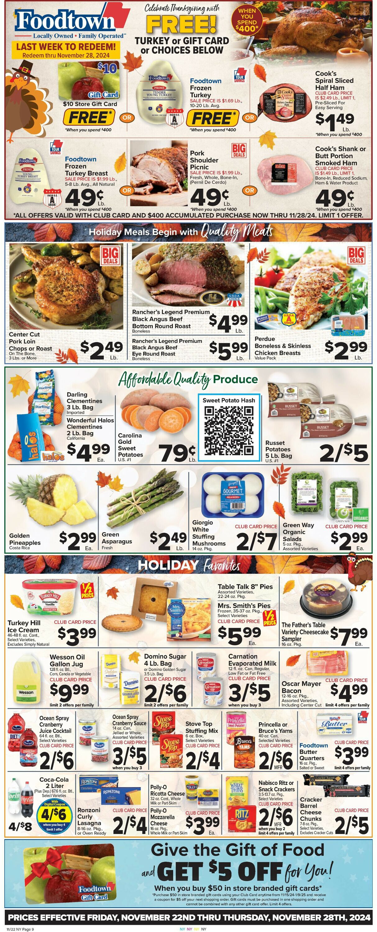 Catalogue Foodtown from 11/22/2024