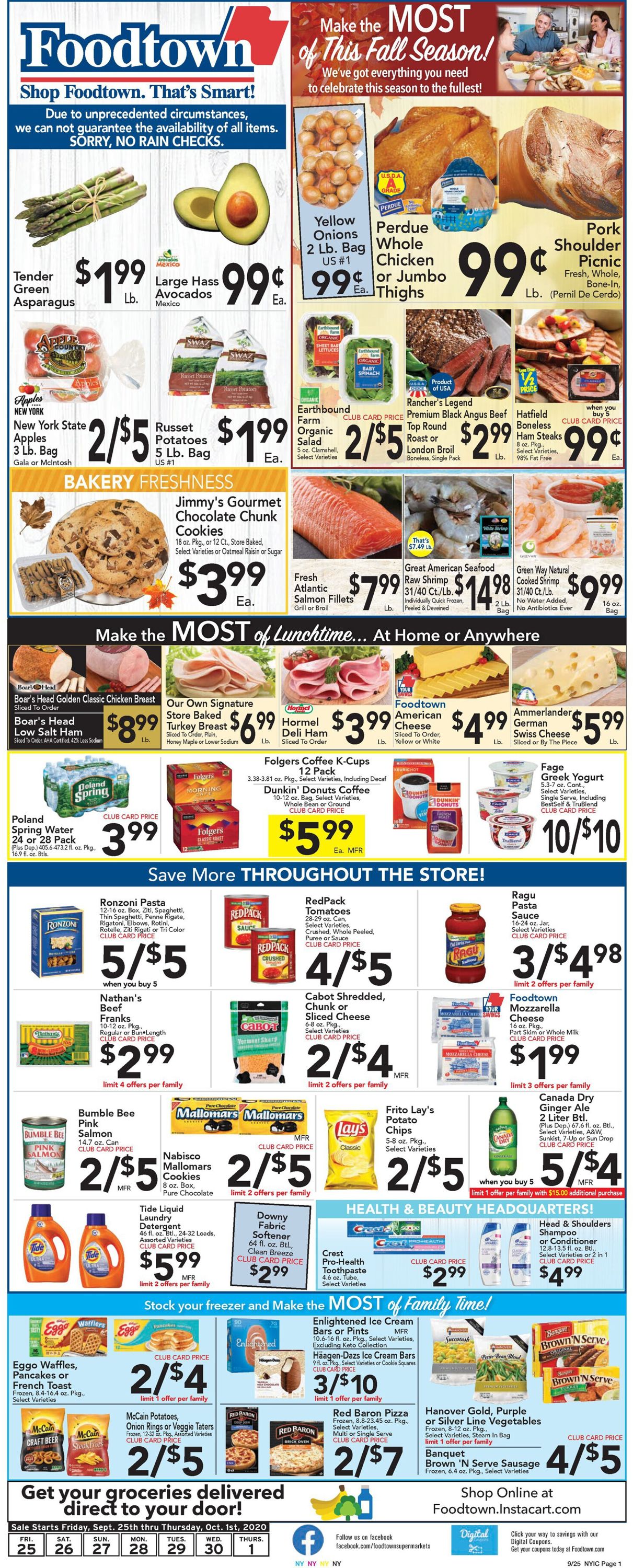 Catalogue Foodtown from 09/25/2020