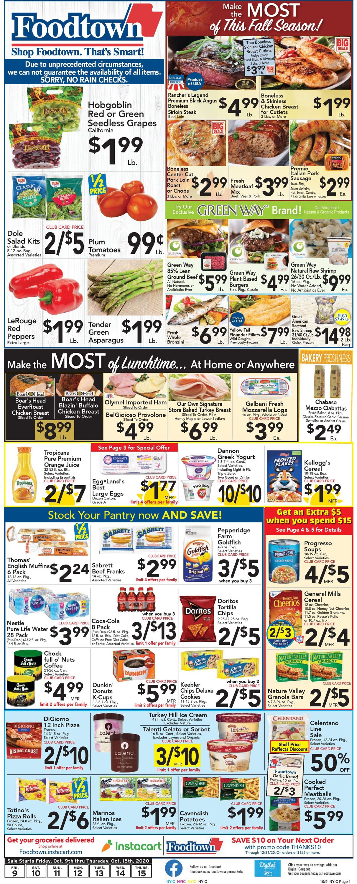 Catalogue Foodtown from 10/09/2020