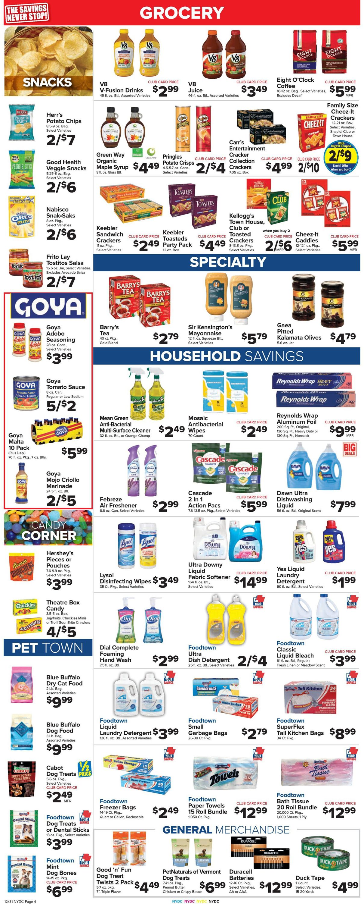 Catalogue Foodtown from 12/31/2021