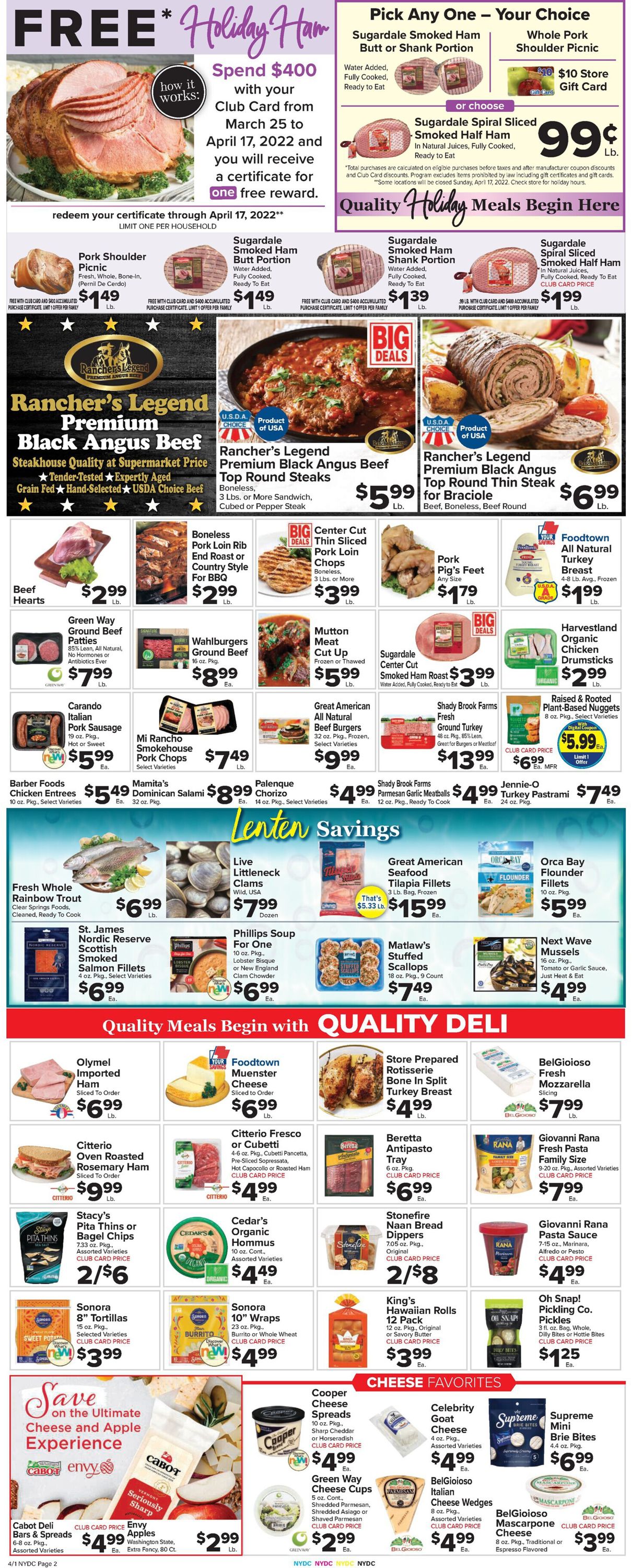 Catalogue Foodtown from 04/01/2022