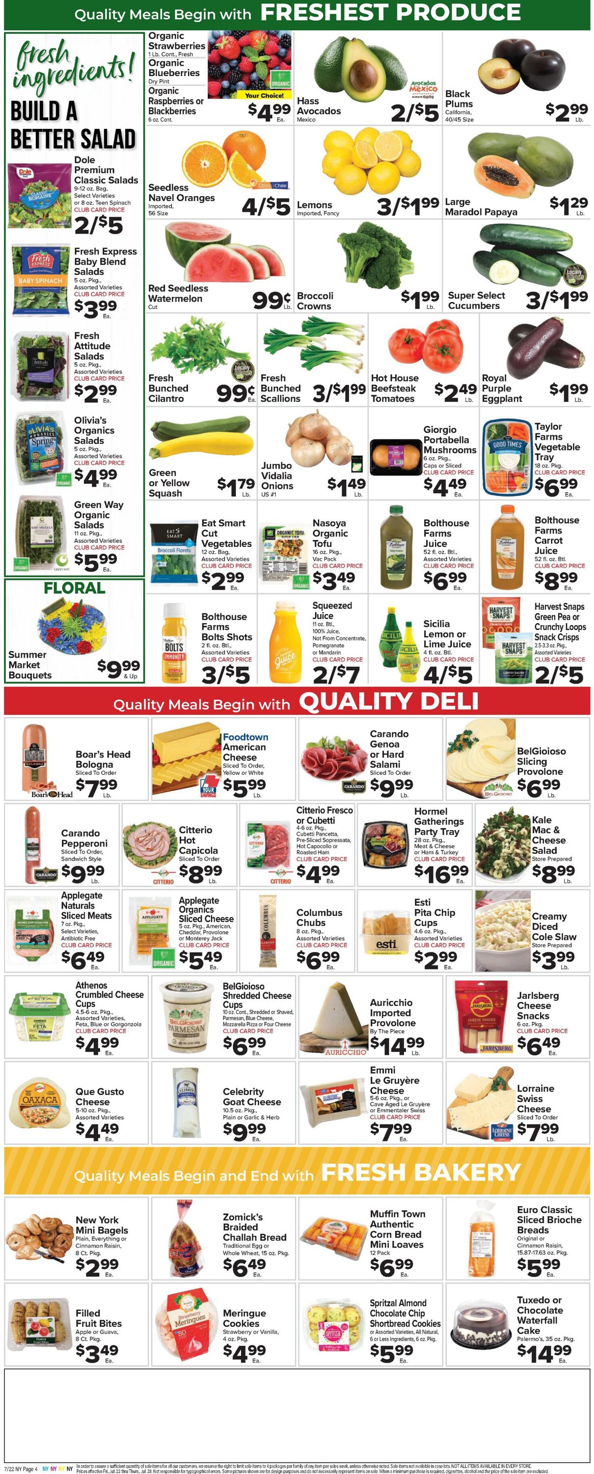 Catalogue Foodtown from 07/22/2022