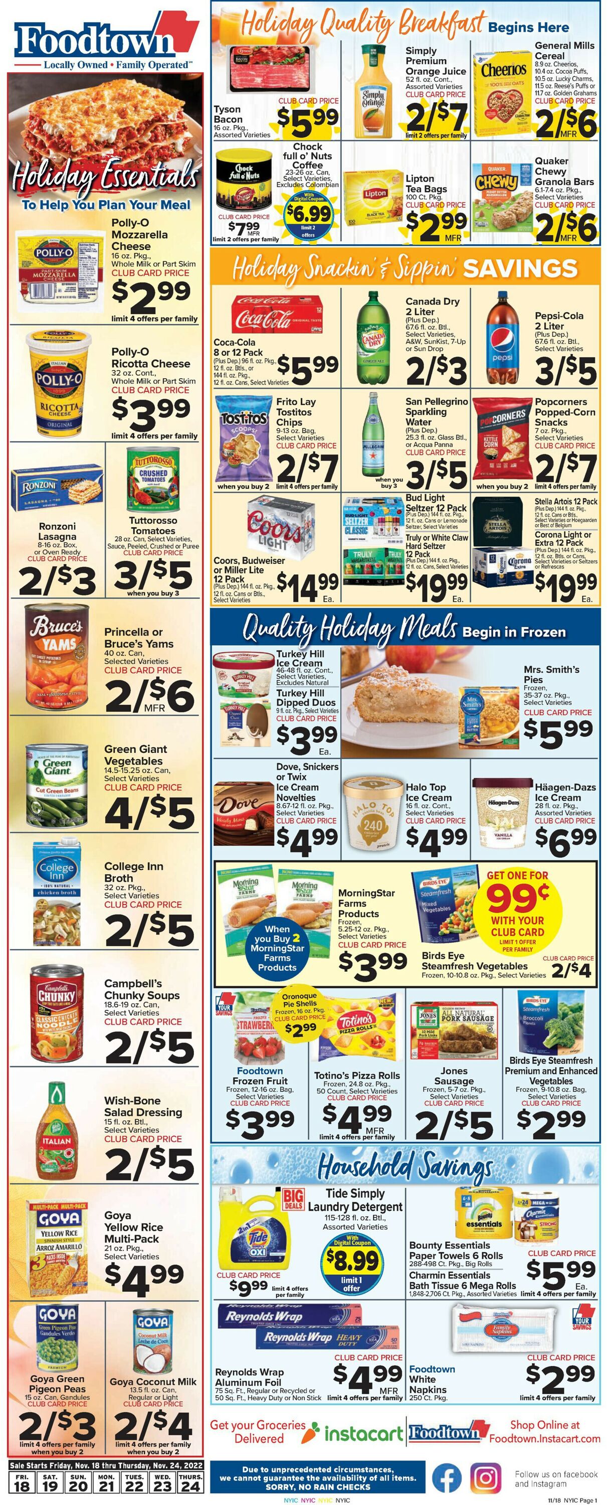 Catalogue Foodtown from 11/18/2022