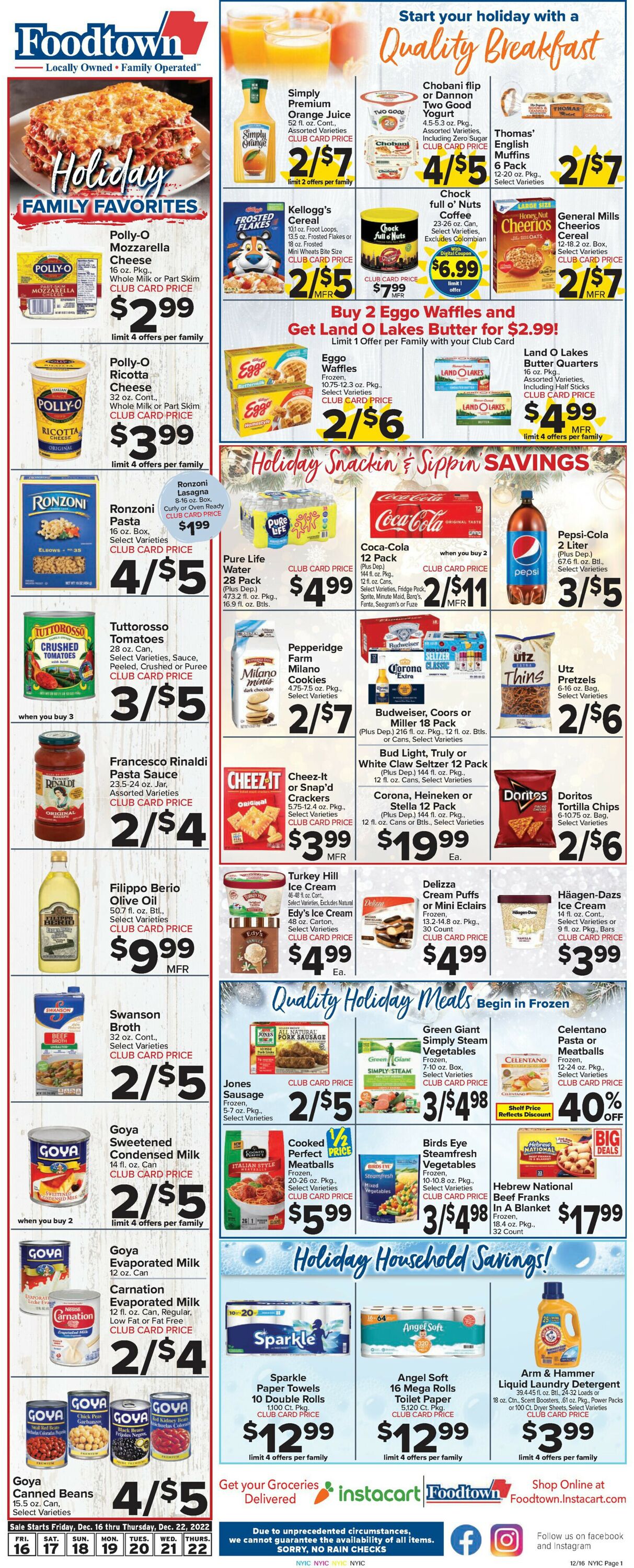 Catalogue Foodtown from 12/16/2022