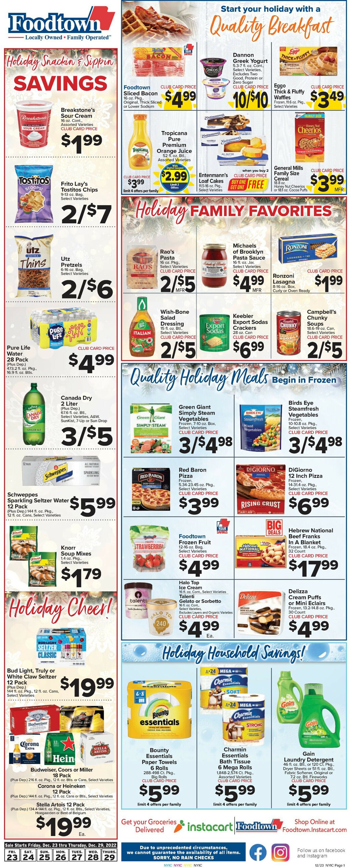 Catalogue Foodtown from 12/23/2022