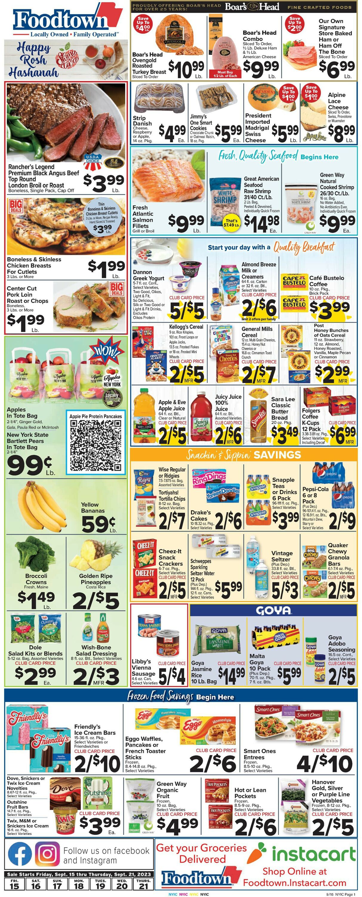 Catalogue Foodtown from 09/15/2023