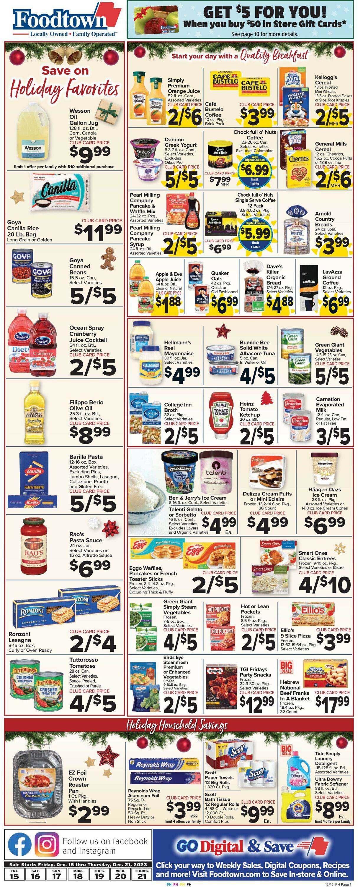 Catalogue Foodtown from 12/15/2023