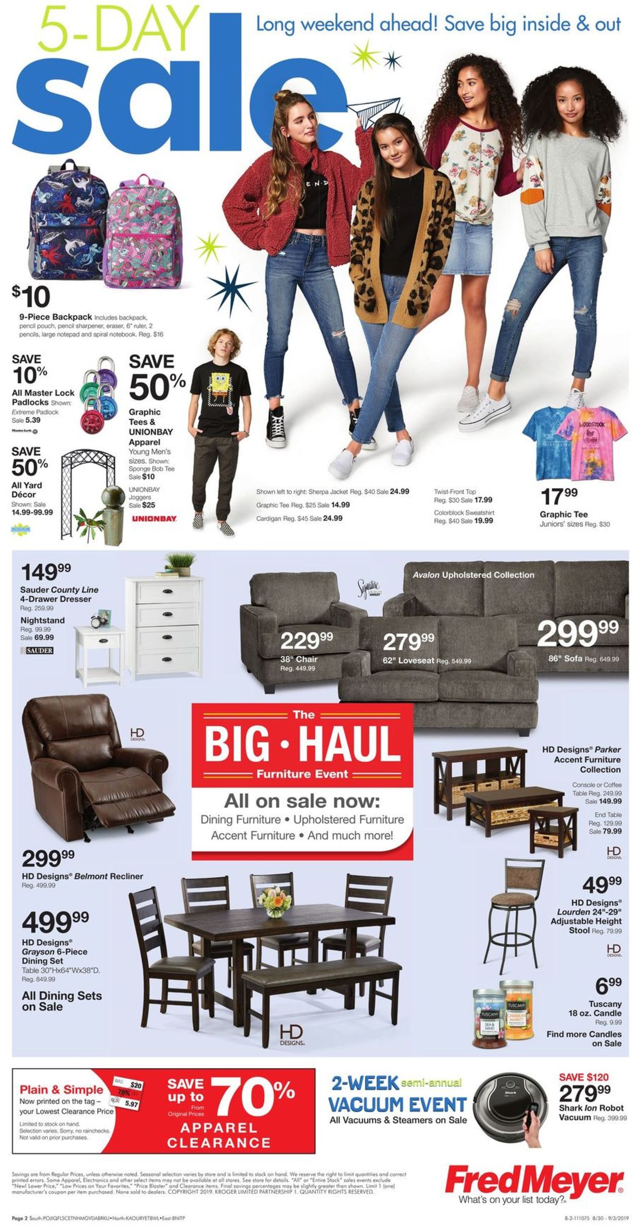Catalogue Fred Meyer from 08/30/2019