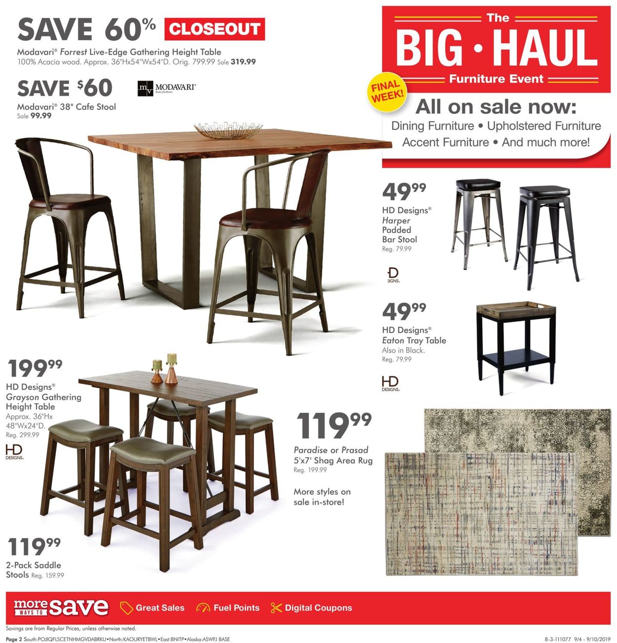 Fred Meyer Cur Weekly Ad 09 04, Fred Meyer Furniture Bar Stools