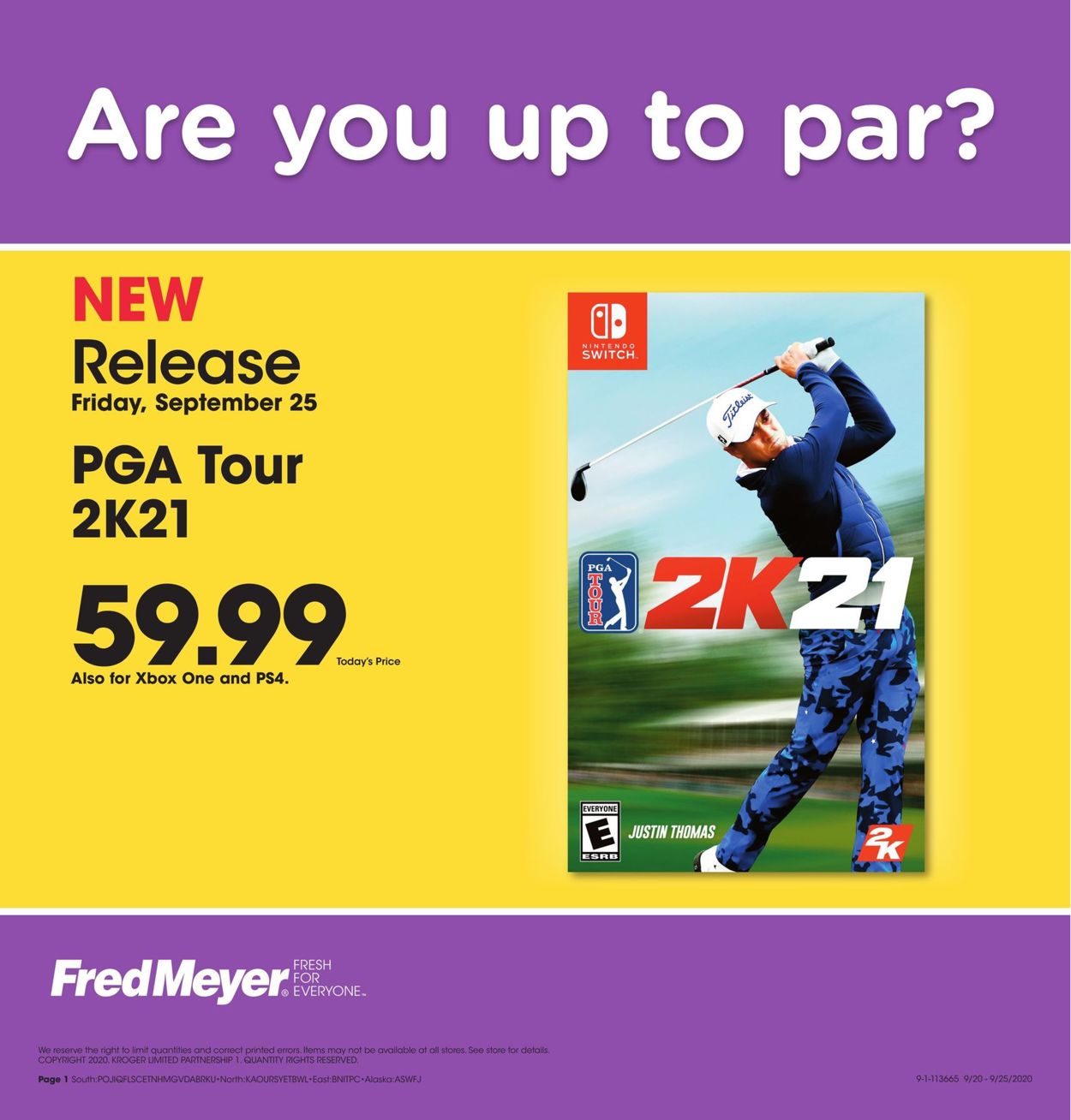 Catalogue Fred Meyer from 09/20/2020