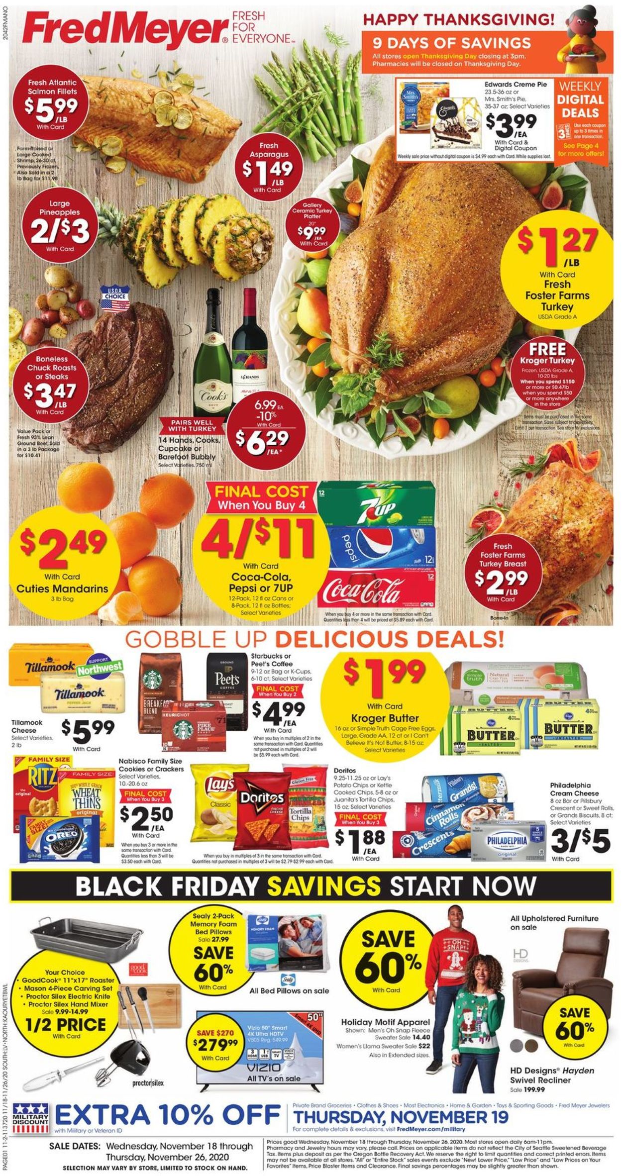 Catalogue Fred Meyer Thanksgiving ad 2020 from 11/18/2020