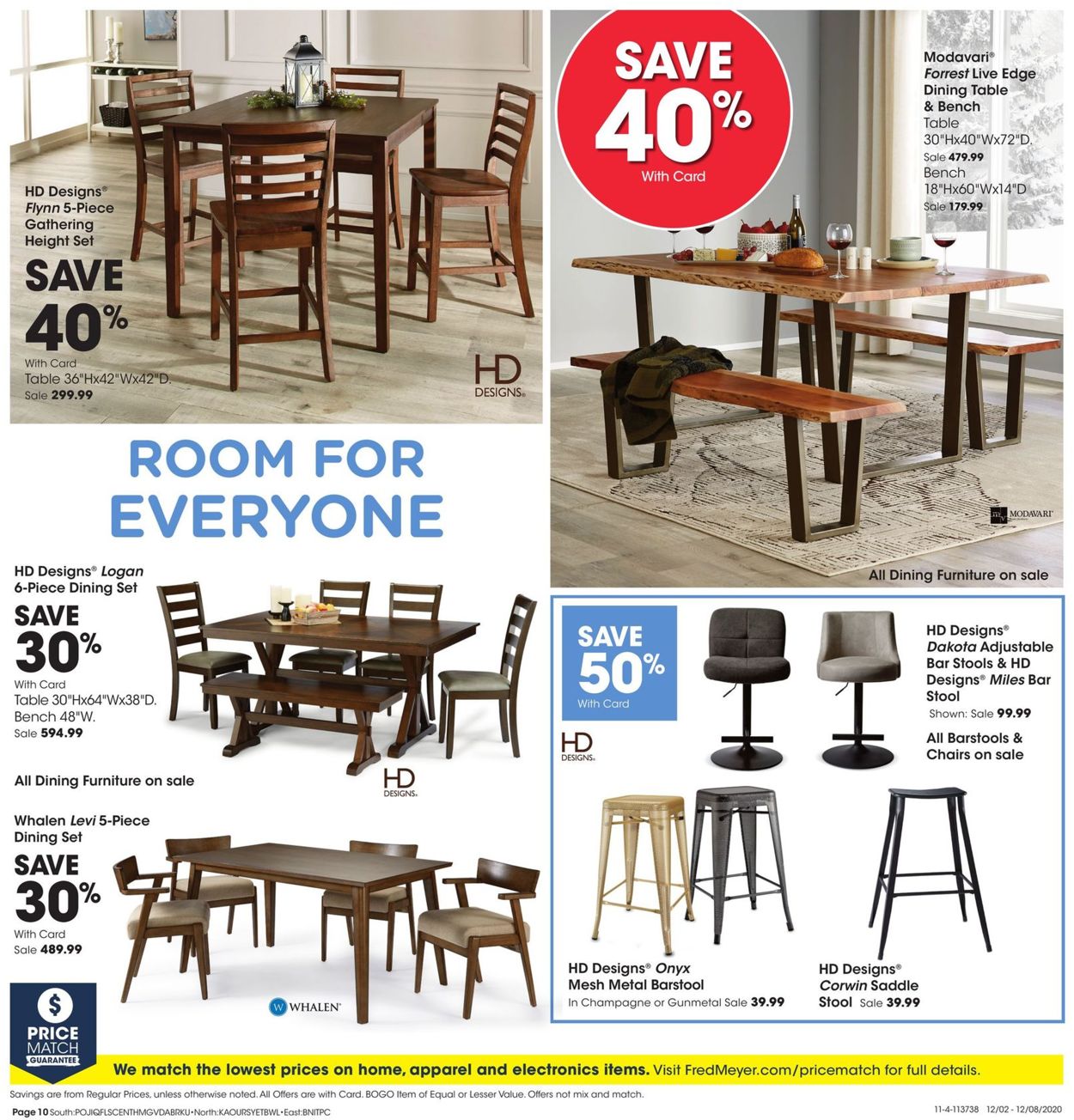 Fred Meyer Cur Weekly Ad 12 02, Fred Meyer Bar Stools