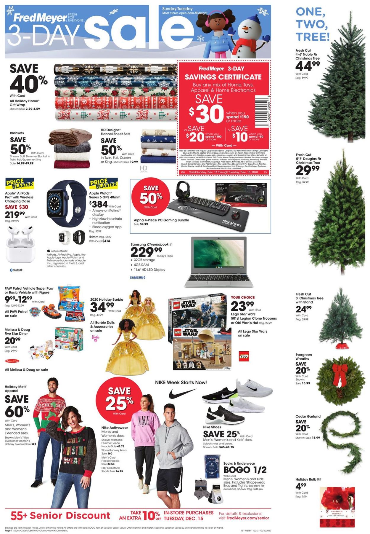 Catalogue Fred Meyer 3-Day Sale 2020 from 12/13/2020
