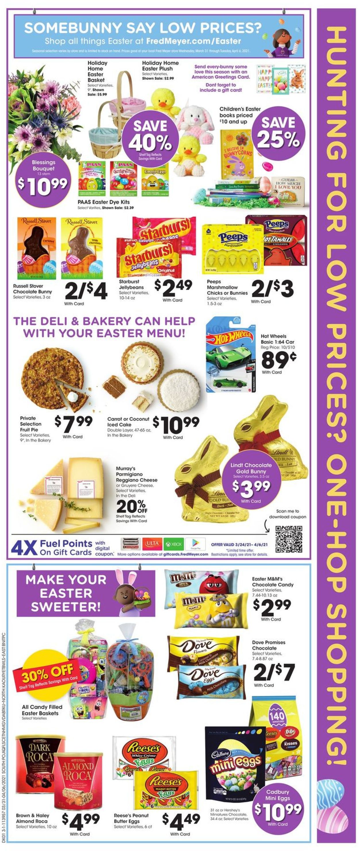 Catalogue Fred Meyer - Easter 2021 from 03/31/2021