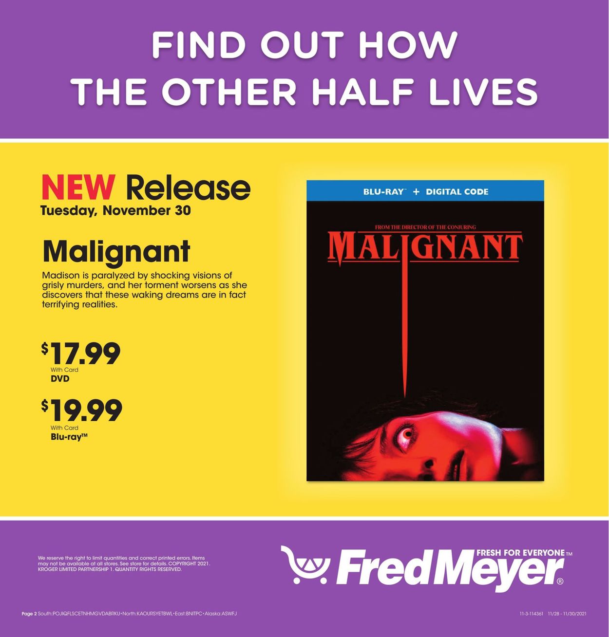 Catalogue Fred Meyer CYBER MONDAY 2021 from 11/30/2021