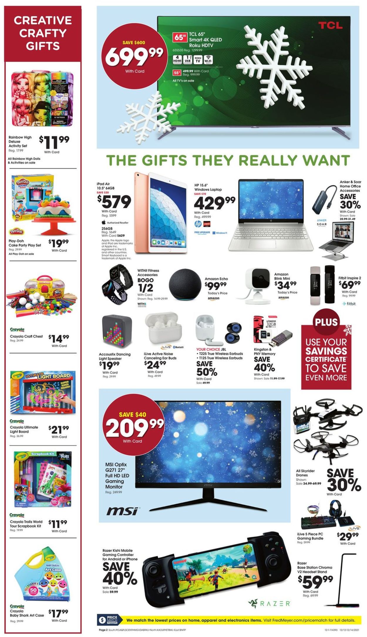 Catalogue Fred Meyer HOLIDAYS 2021 from 12/12/2021