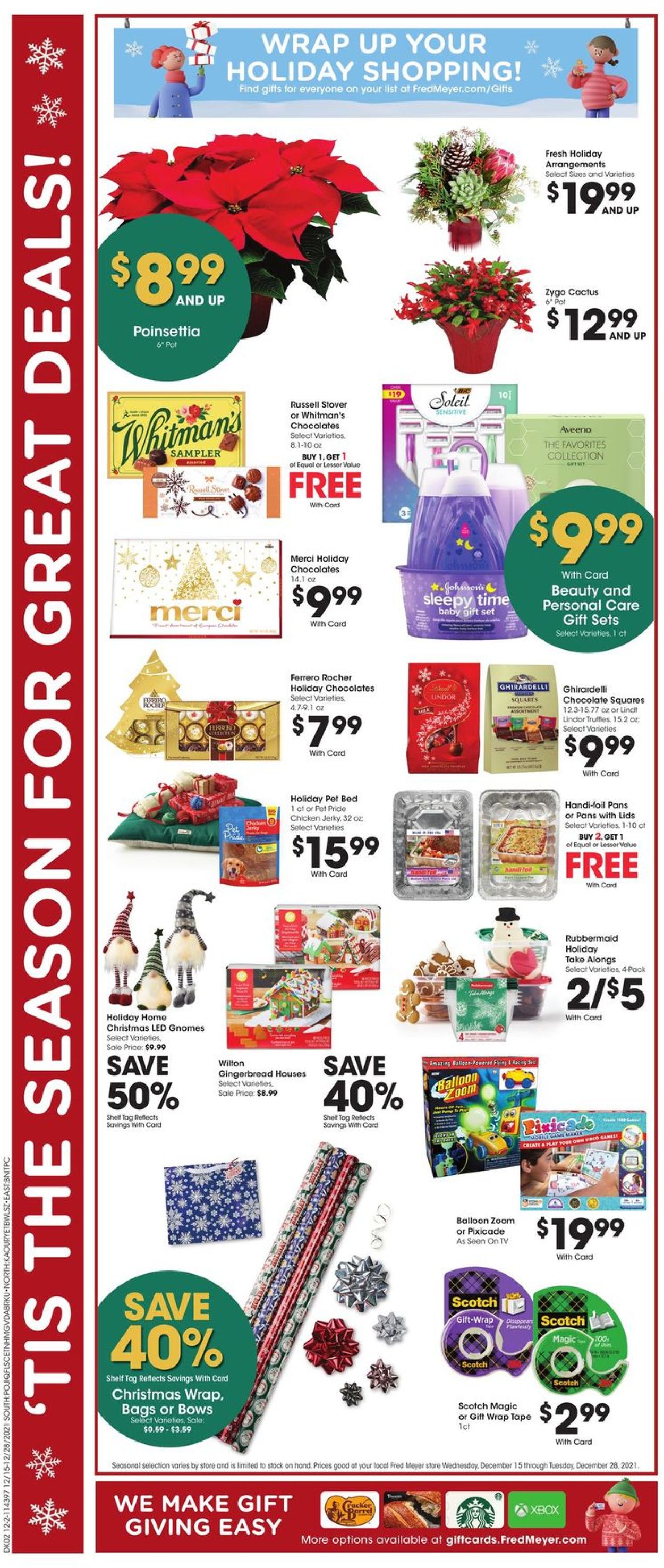 Catalogue Fred Meyer CHRISTMAS 2021 from 12/15/2021