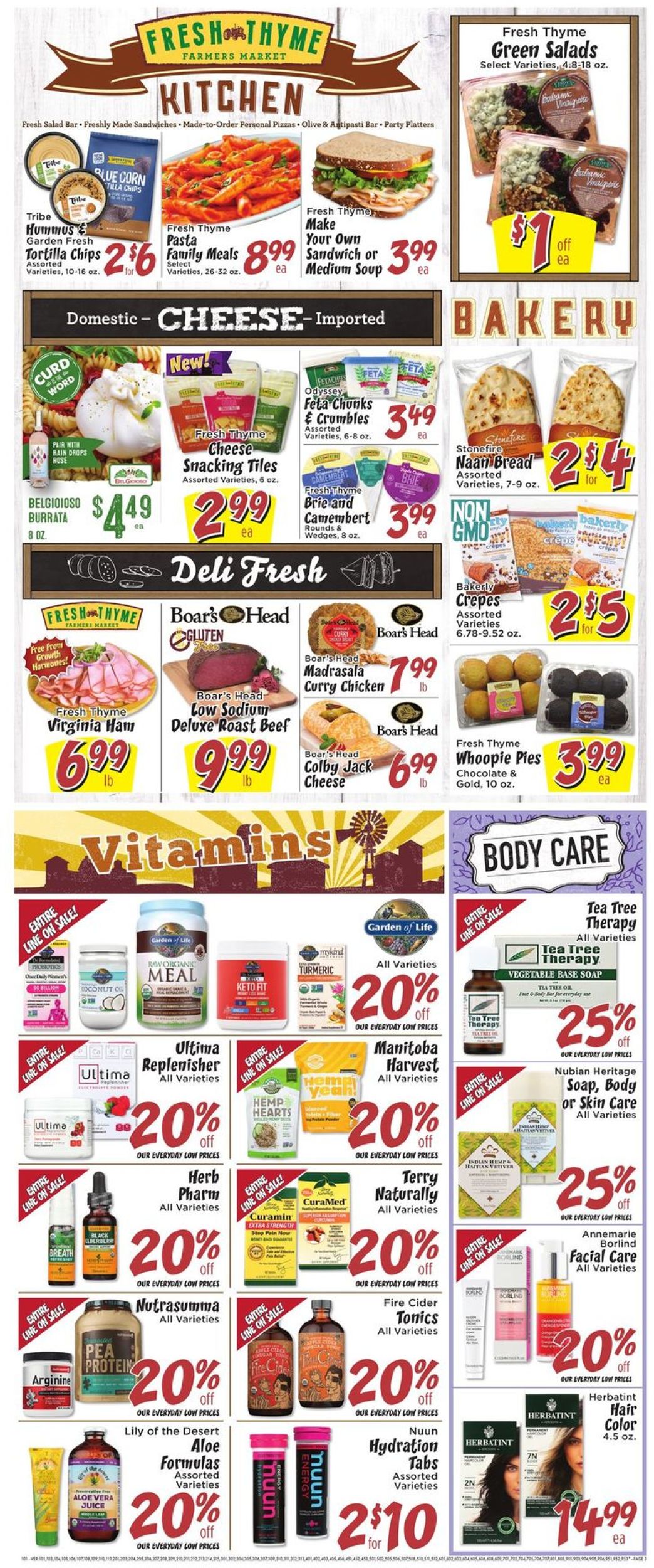Catalogue Fresh Thyme from 07/03/2019