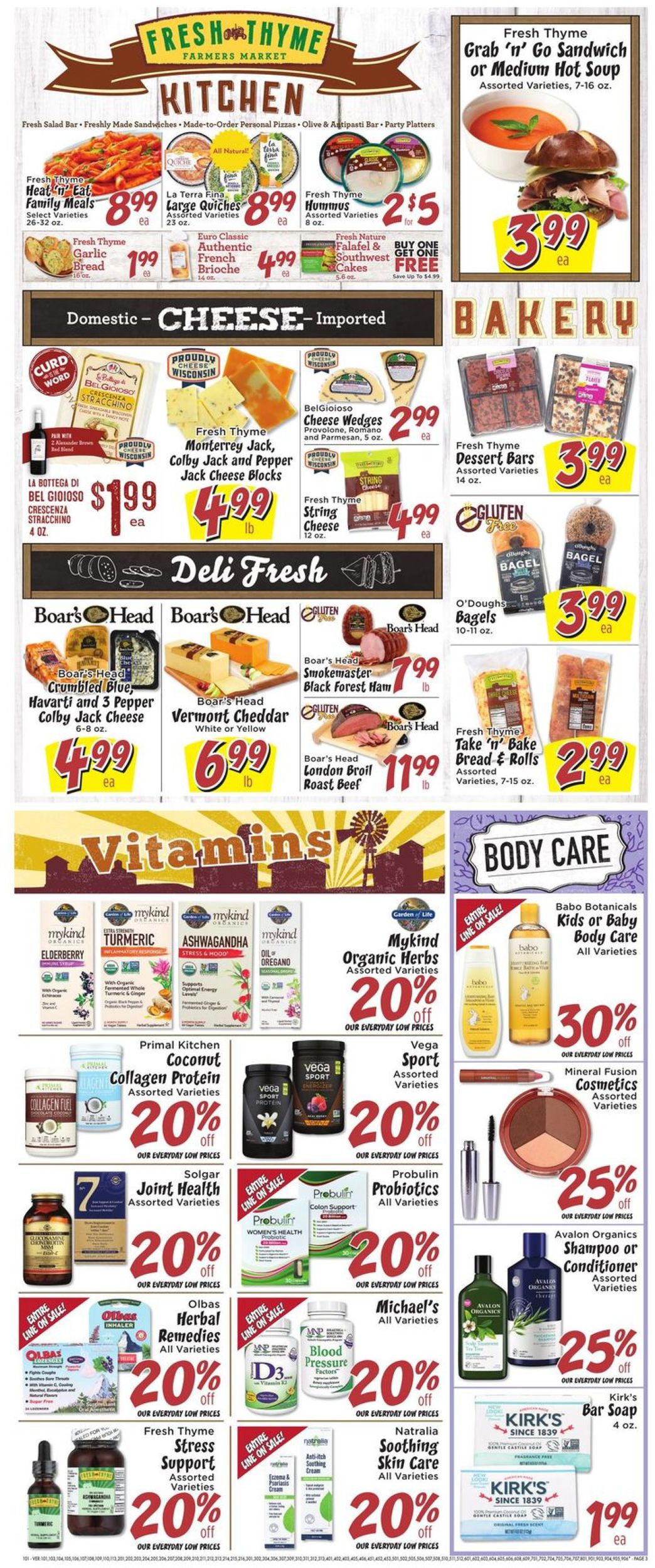 Catalogue Fresh Thyme from 09/18/2019