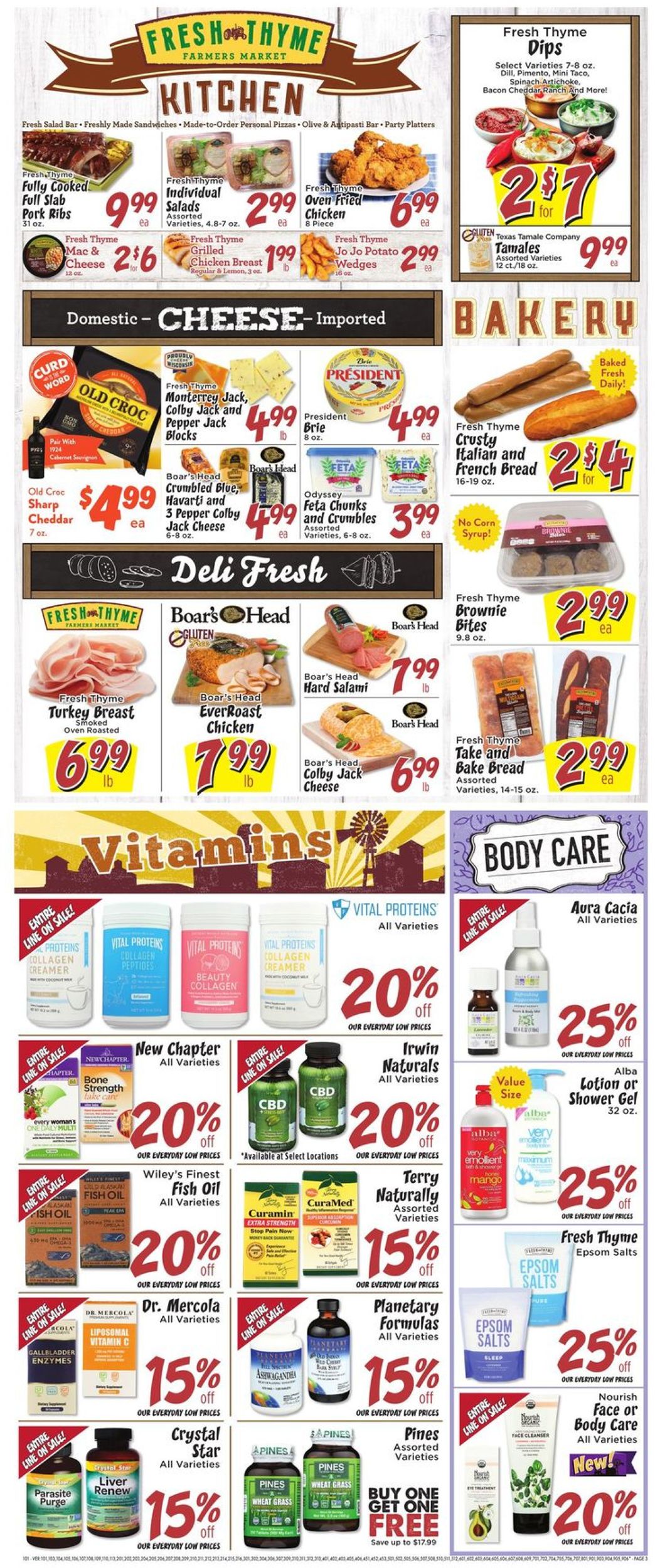 Catalogue Fresh Thyme from 10/02/2019
