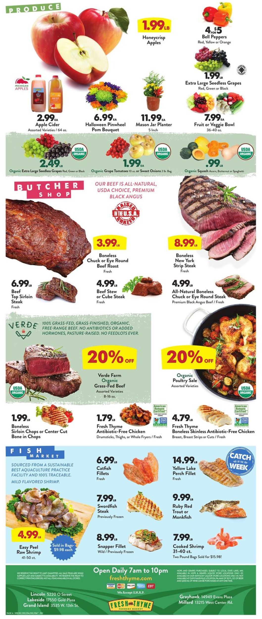 Catalogue Fresh Thyme from 10/23/2019