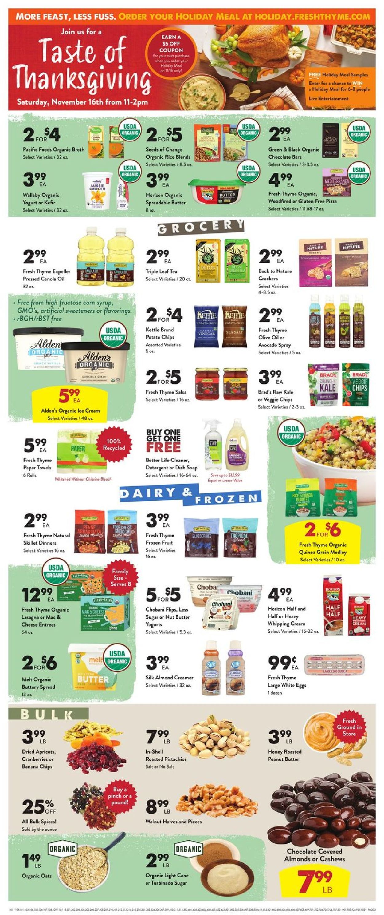 Catalogue Fresh Thyme from 11/13/2019