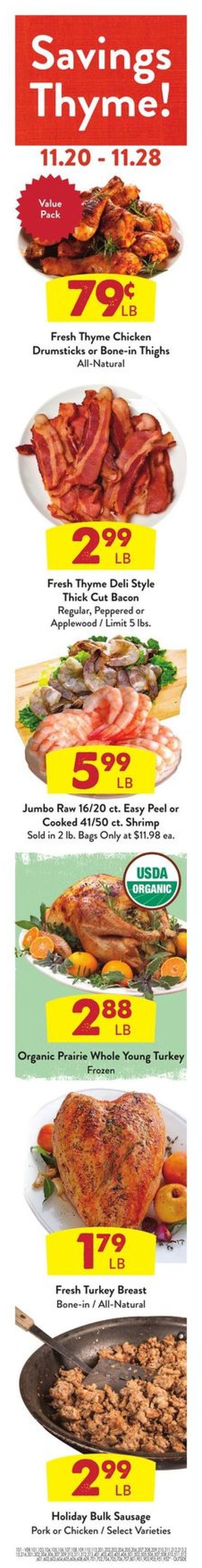 Catalogue Fresh Thyme - Thanksgiving Ad 2019 from 11/20/2019