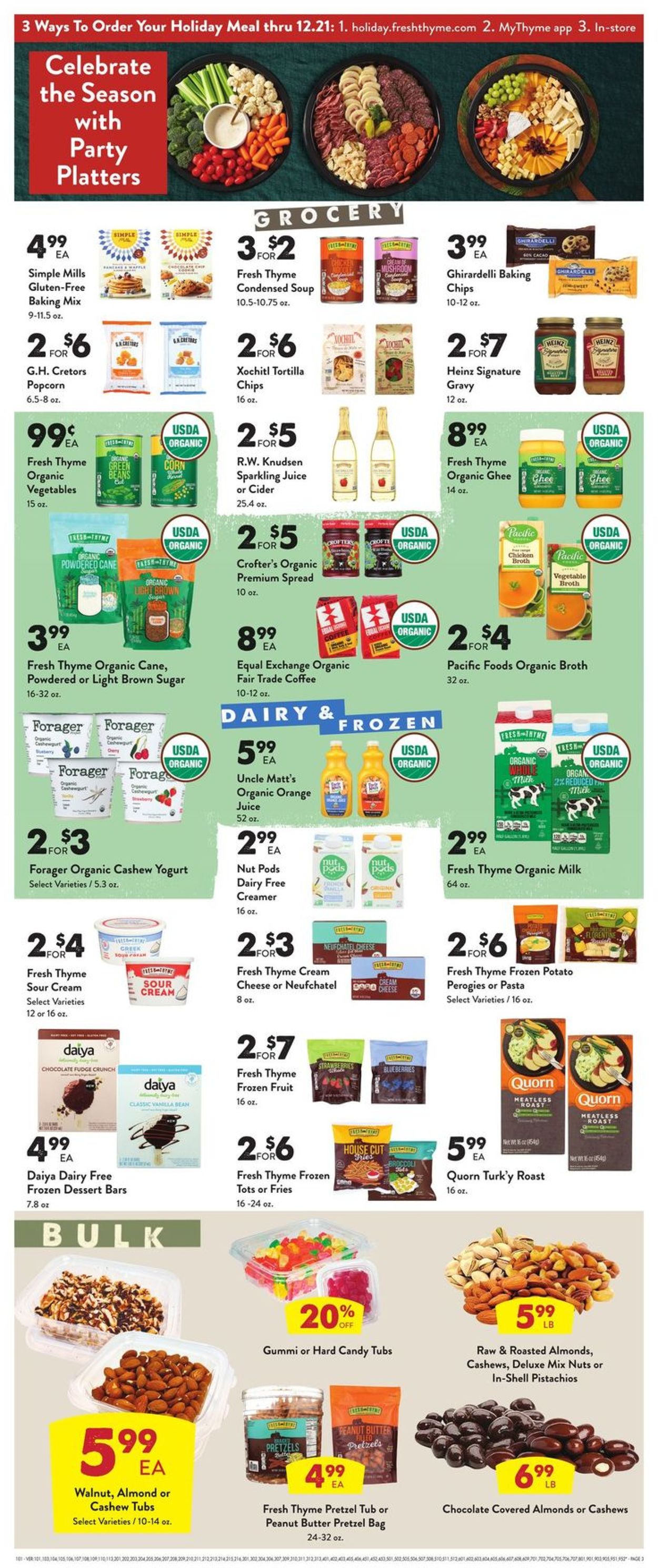 Catalogue Fresh Thyme - Holidays Ad 2019 from 12/18/2019