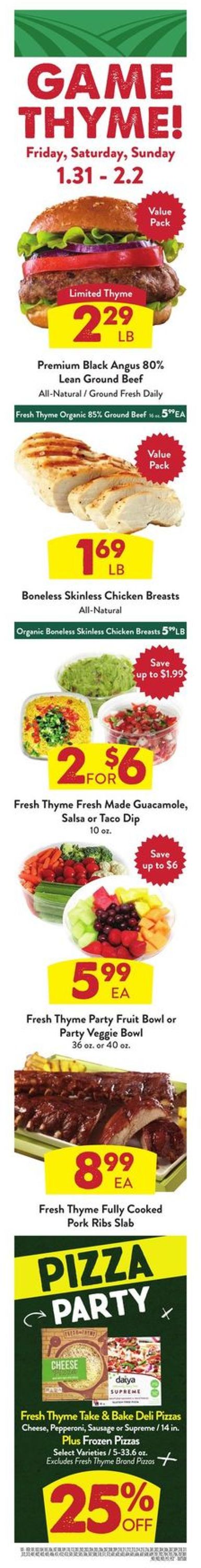 Catalogue Fresh Thyme from 01/29/2020