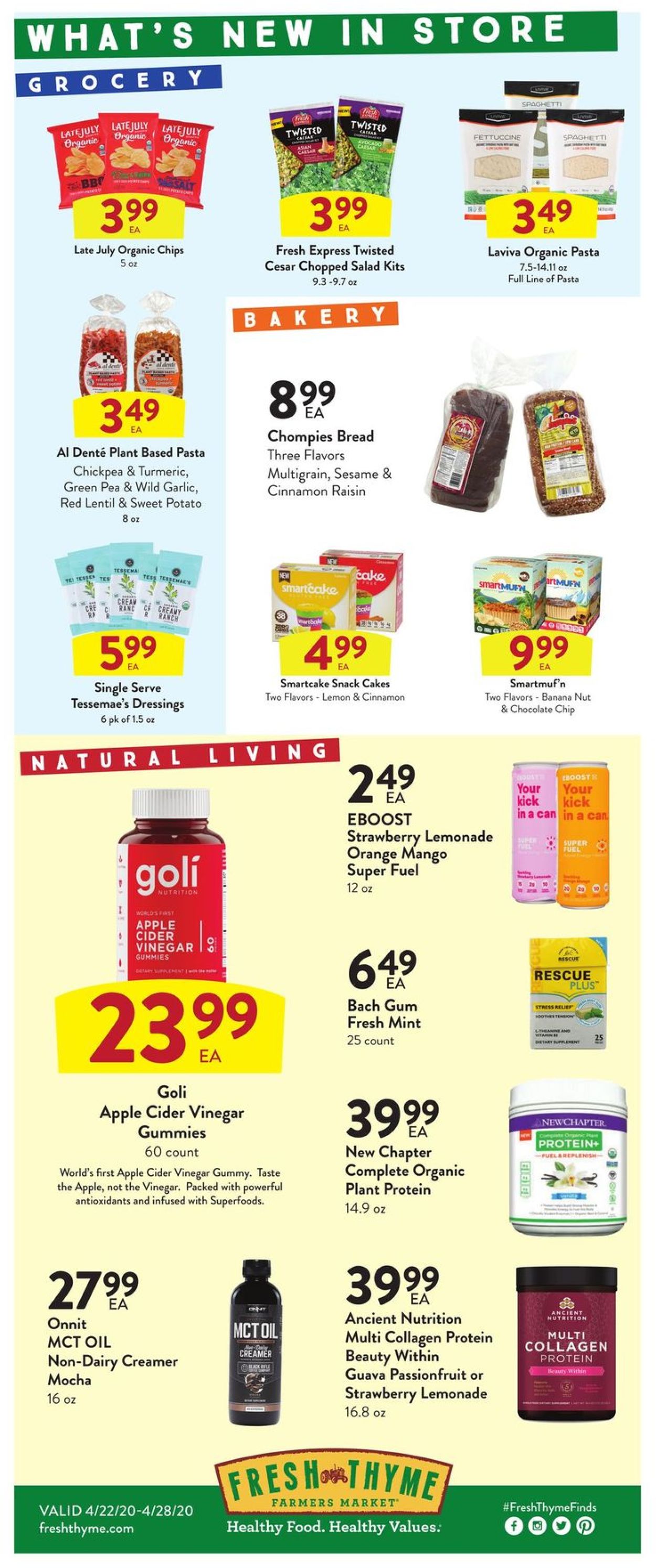 Catalogue Fresh Thyme from 04/22/2020