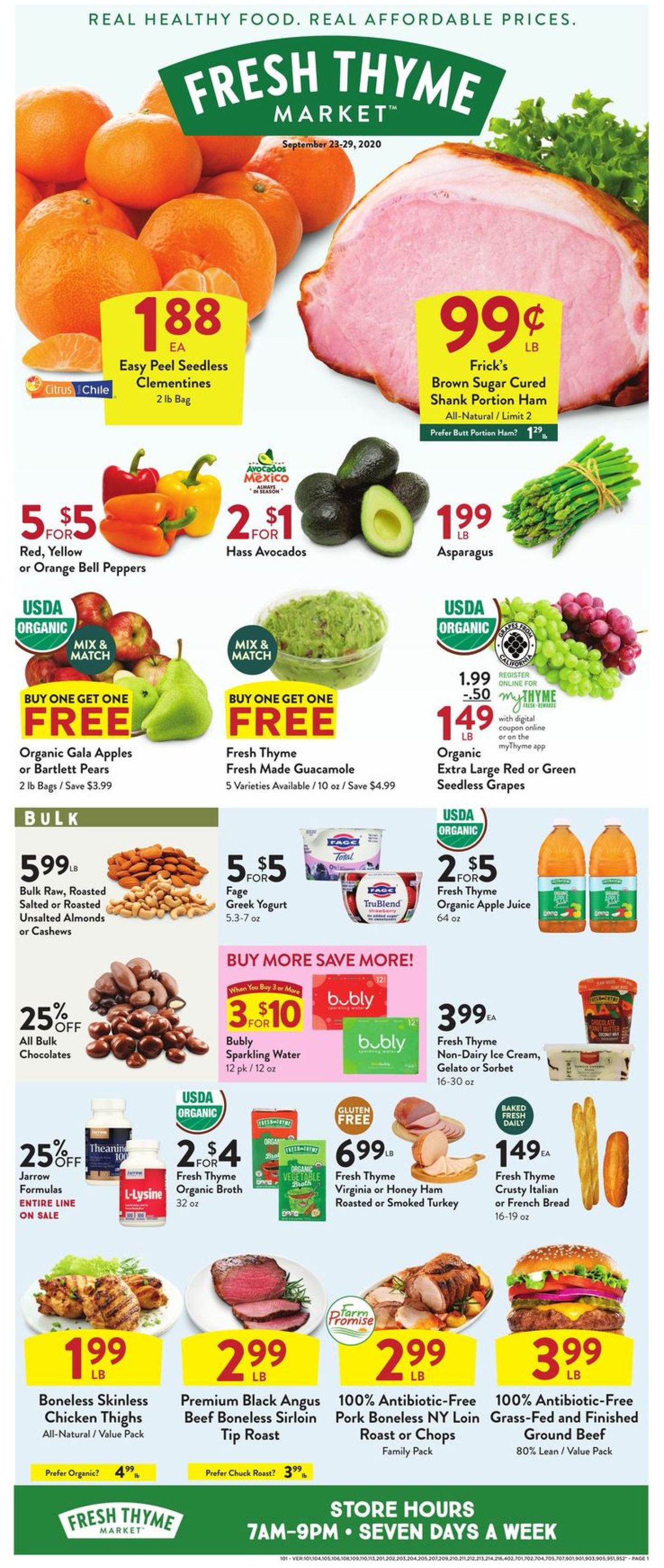 fresh thyme ad for this week