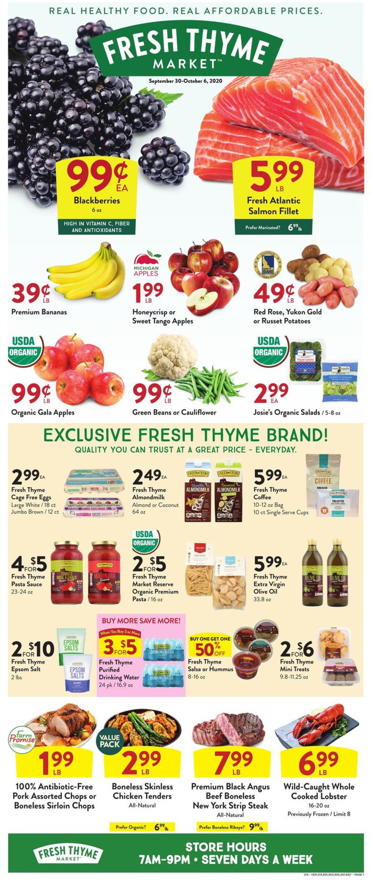 Catalogue Fresh Thyme from 09/30/2020