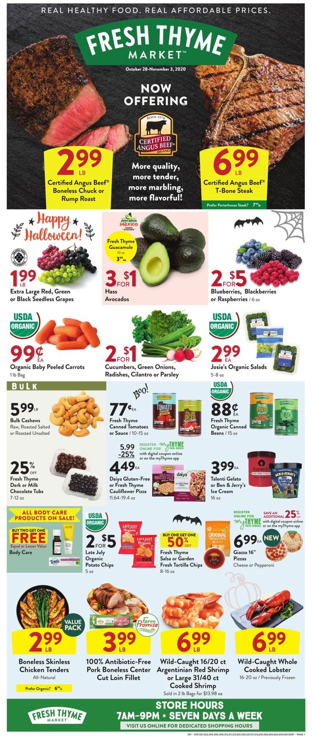 Catalogue Fresh Thyme Halloween from 10/28/2020