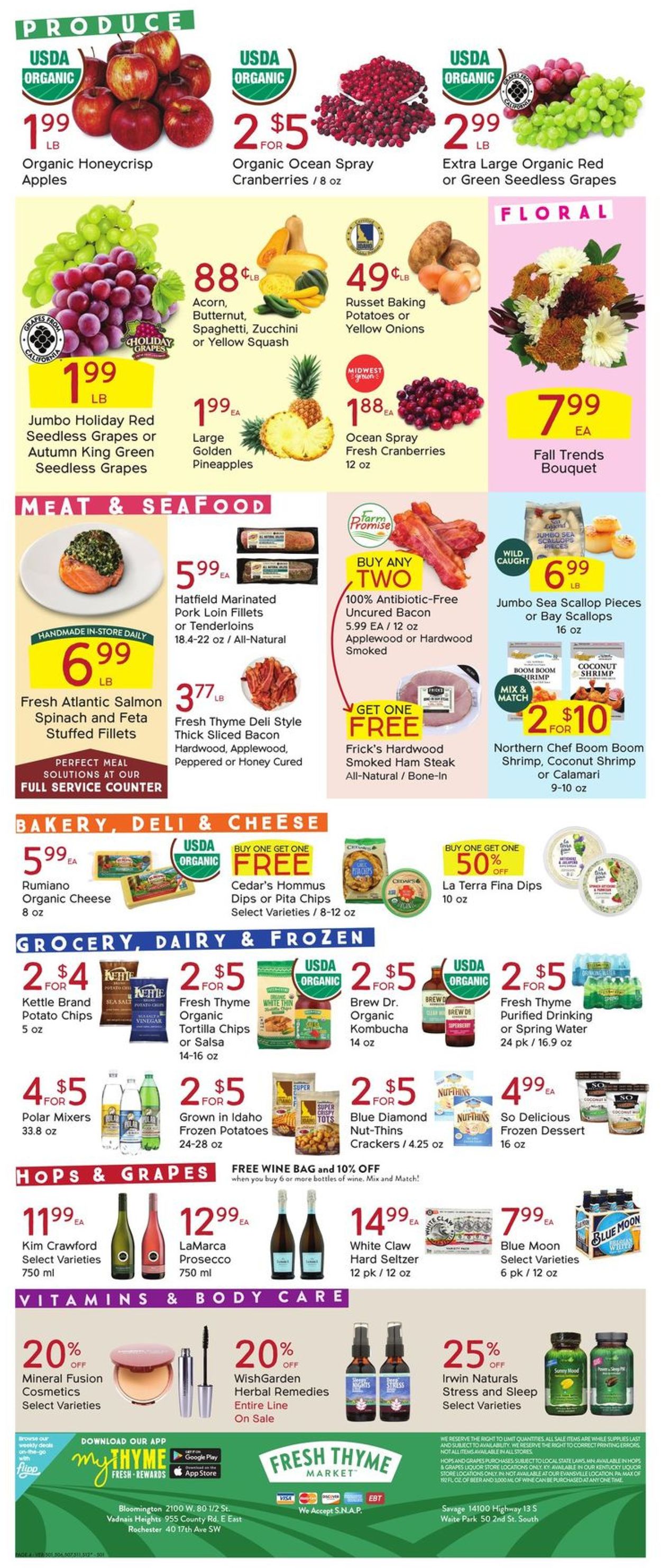 Catalogue Fresh Thyme from 11/11/2020