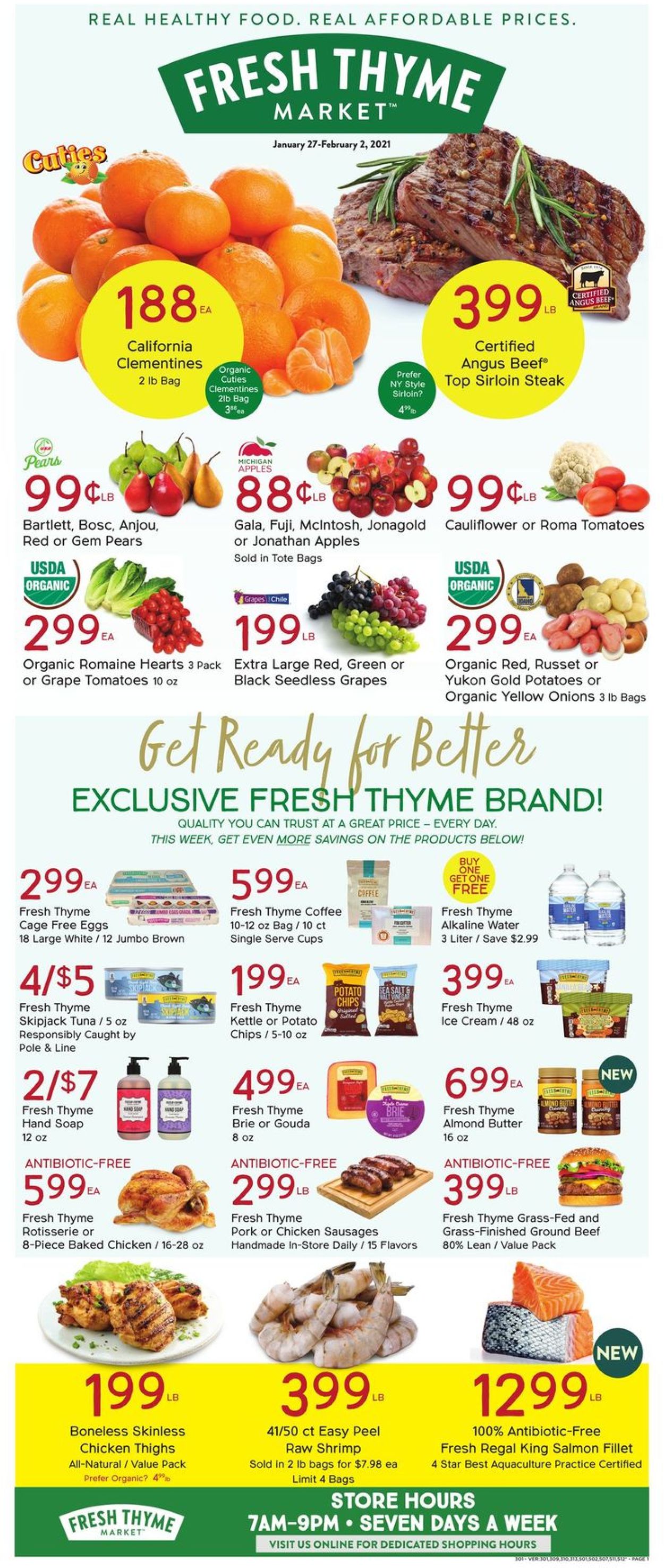 Catalogue Fresh Thyme from 01/27/2021