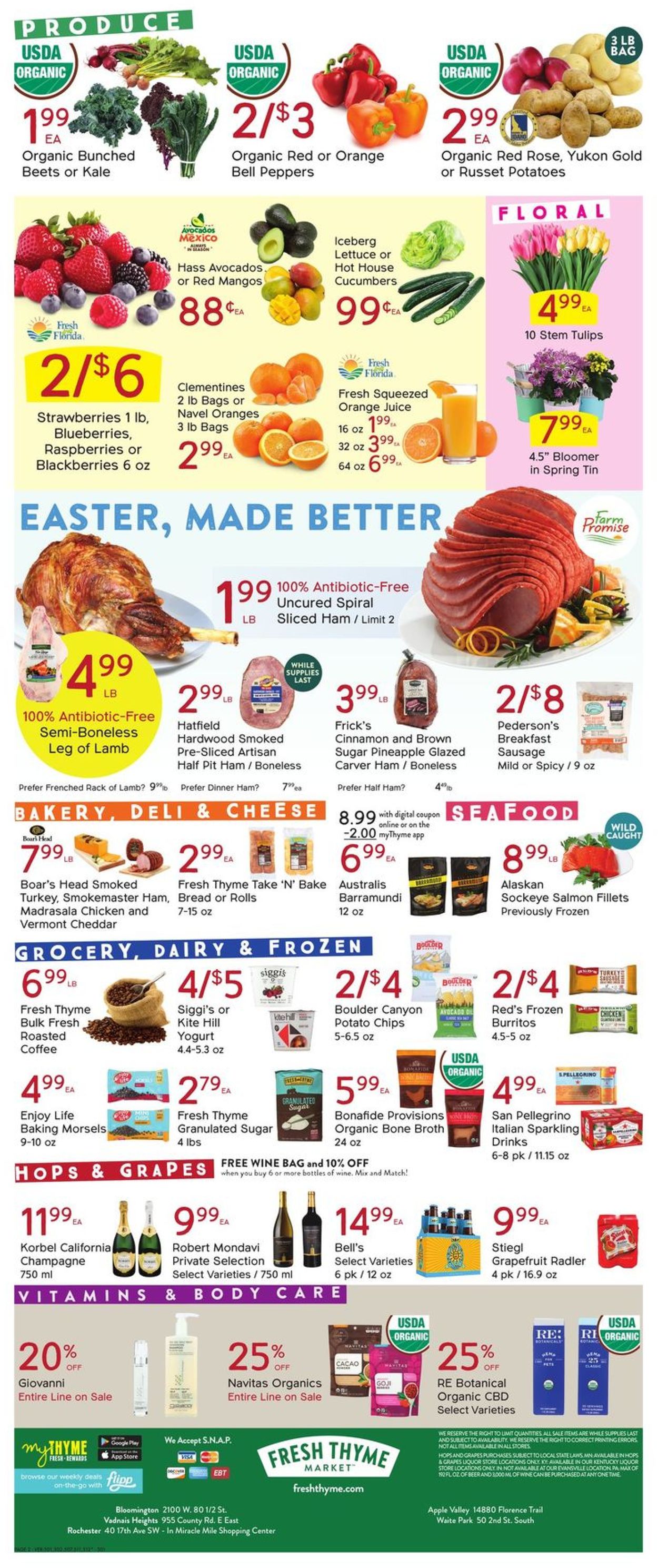Fresh Thyme - Easter 2021 Current weekly ad 03/24 - 03/30/2021 [2 ...