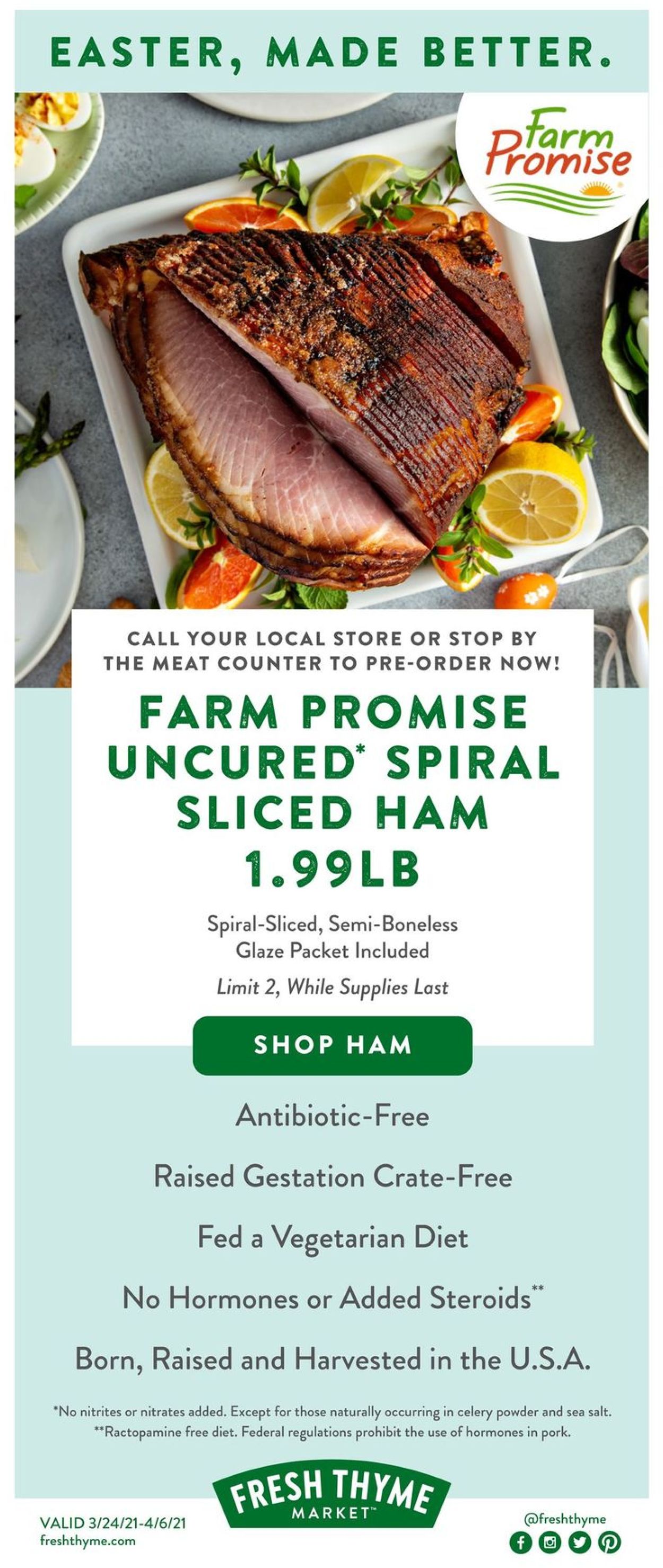 Catalogue Fresh Thyme - Easter 2021 from 03/24/2021