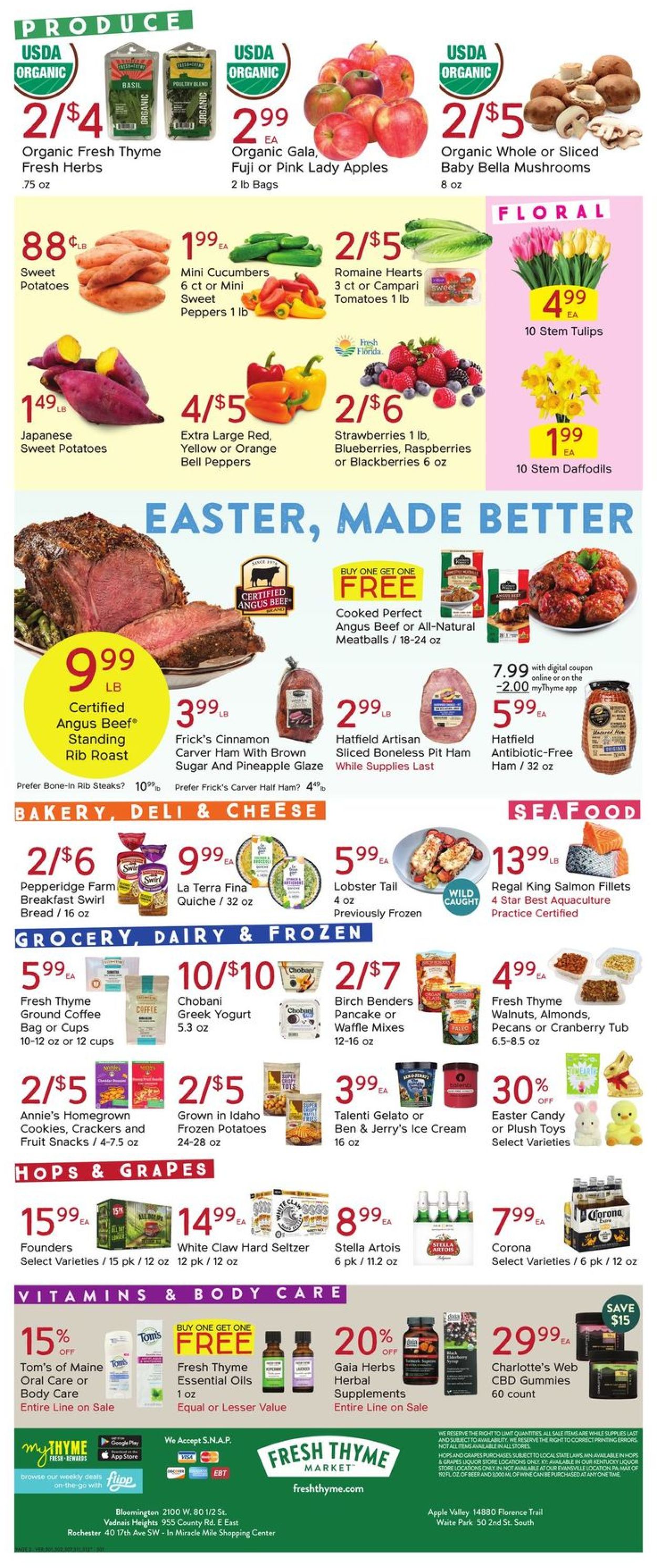 Catalogue Fresh Thyme - Easter 2021 ad from 03/31/2021