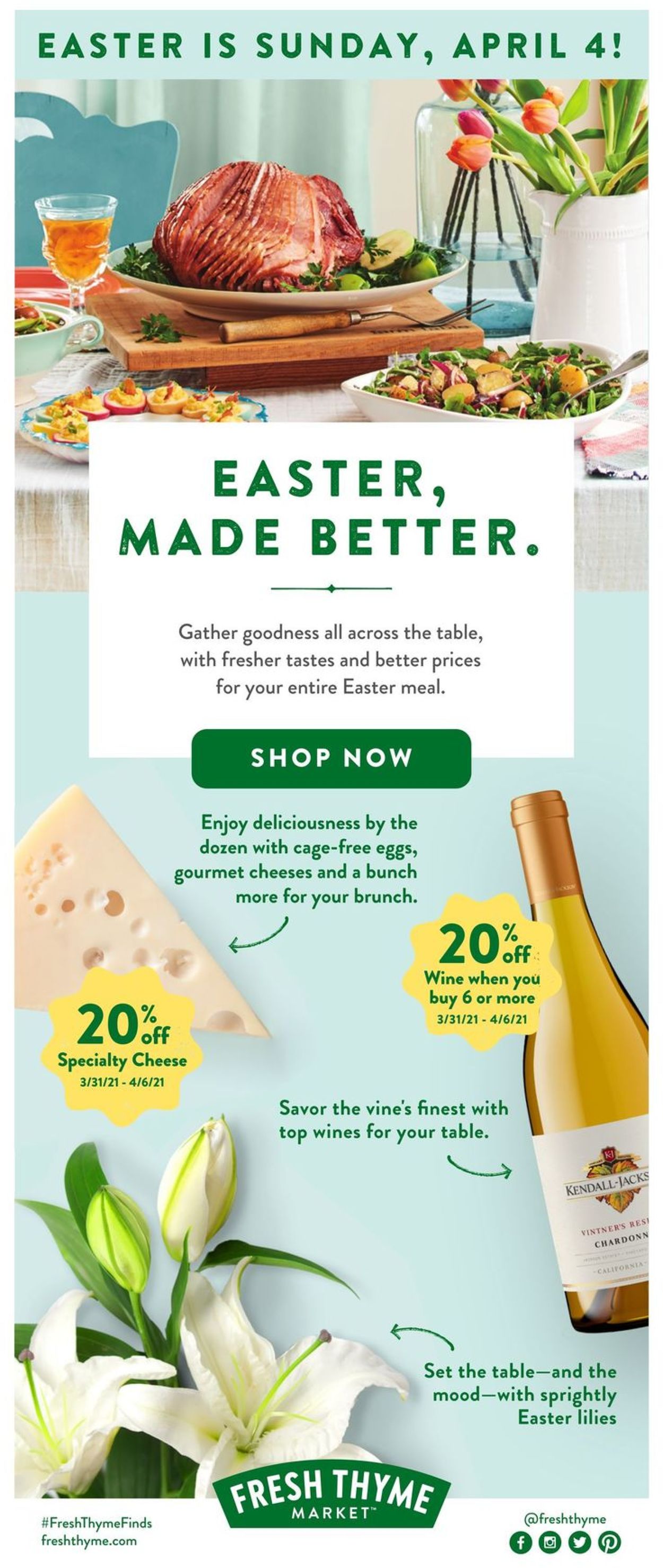 Catalogue Fresh Thyme - Easter 2021 ad from 03/31/2021