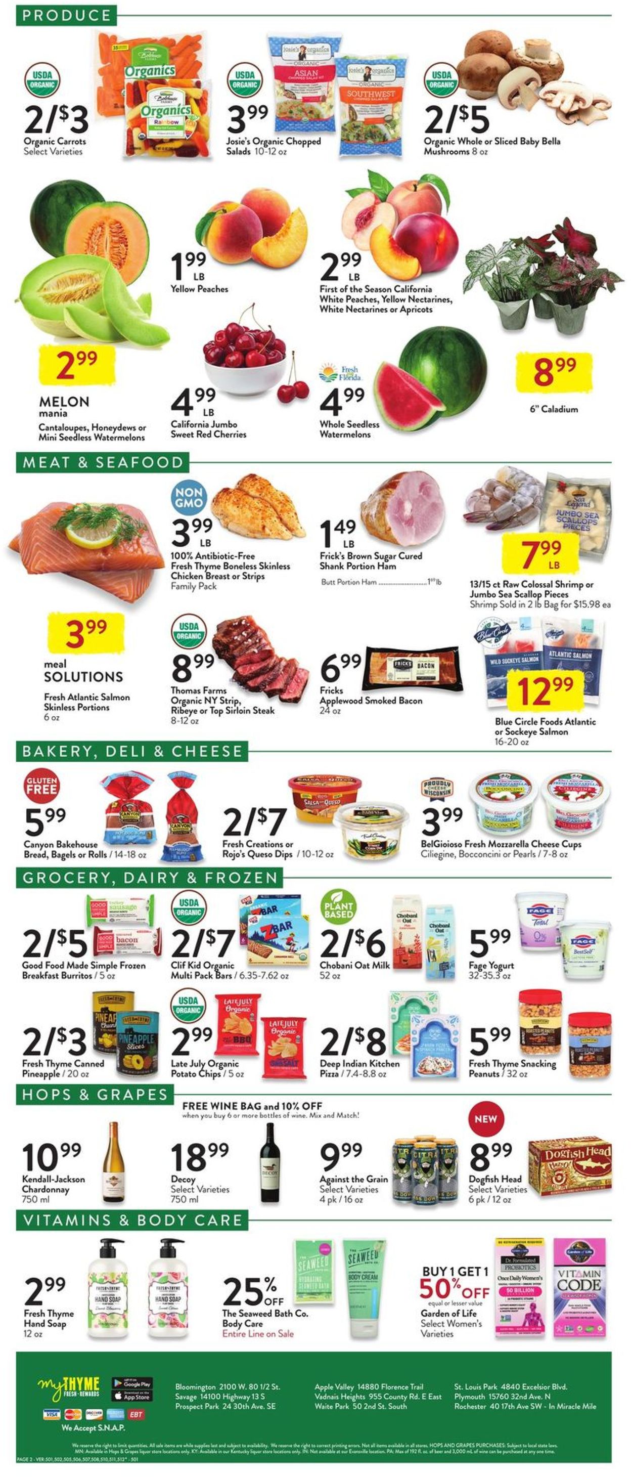 Catalogue Fresh Thyme from 05/19/2021