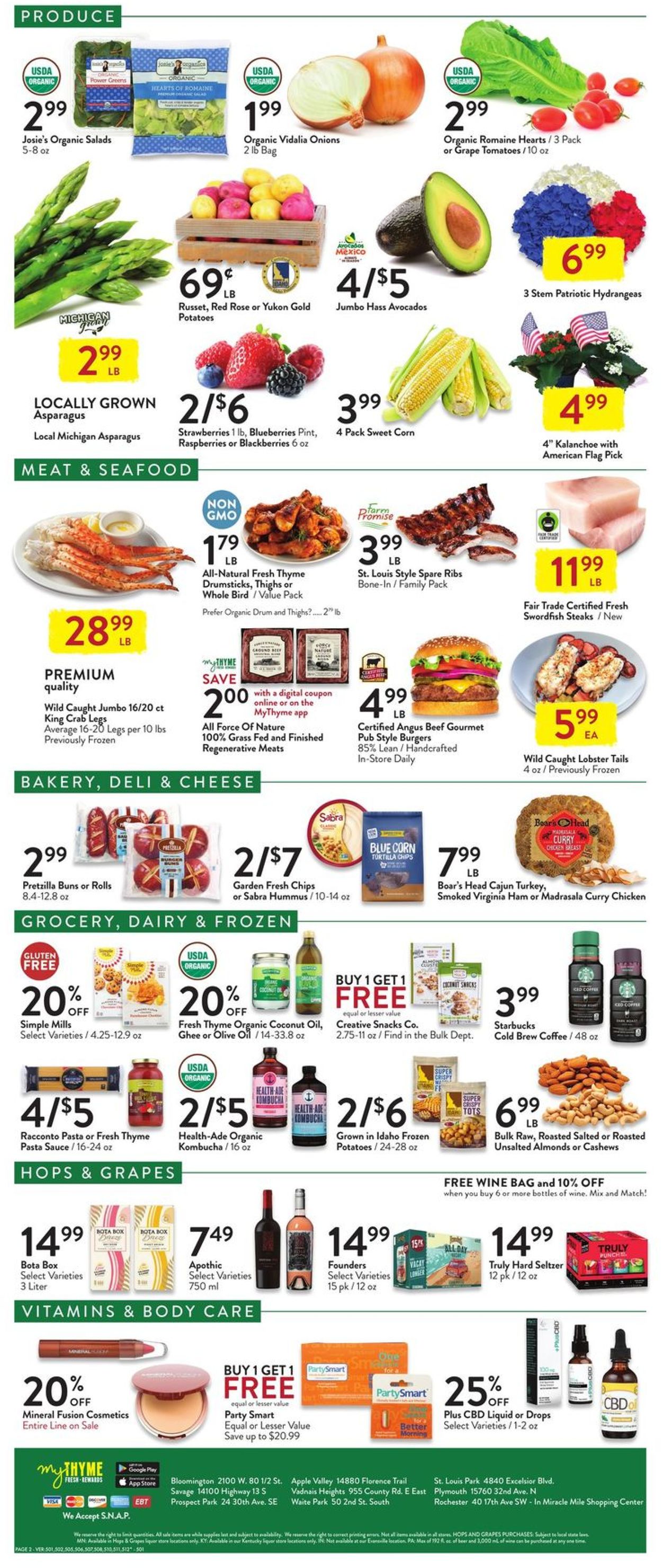 Catalogue Fresh Thyme from 05/26/2021
