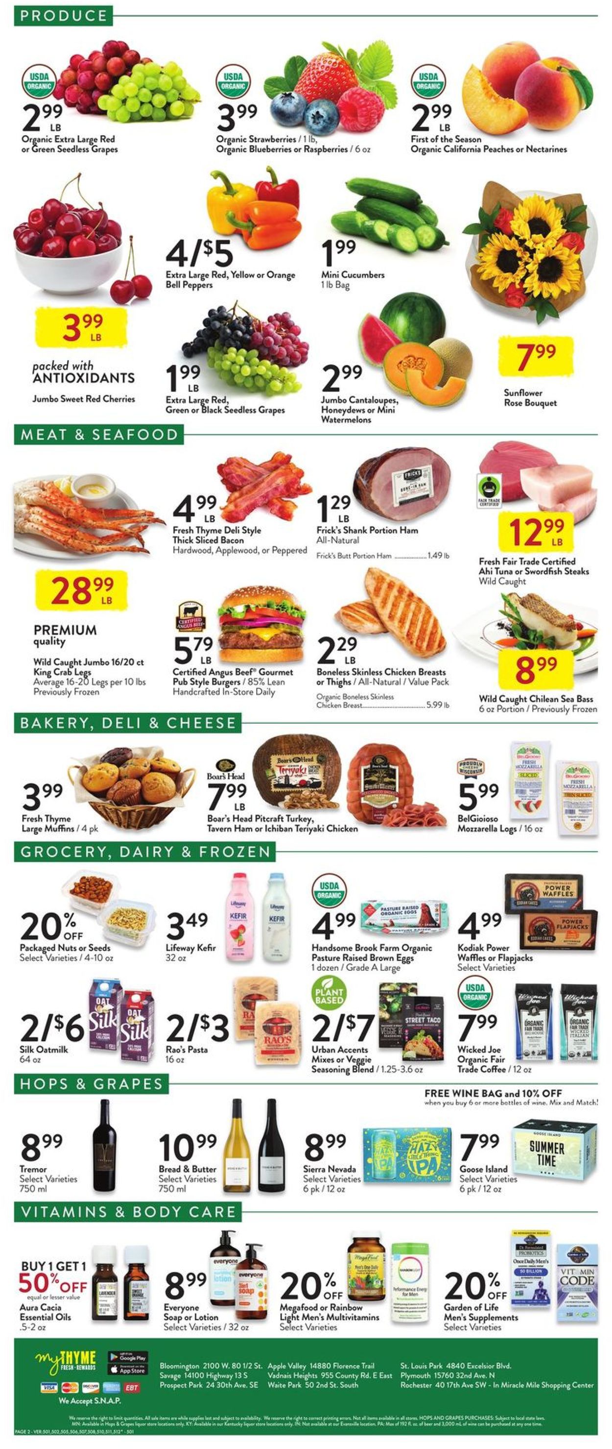 Catalogue Fresh Thyme from 06/16/2021