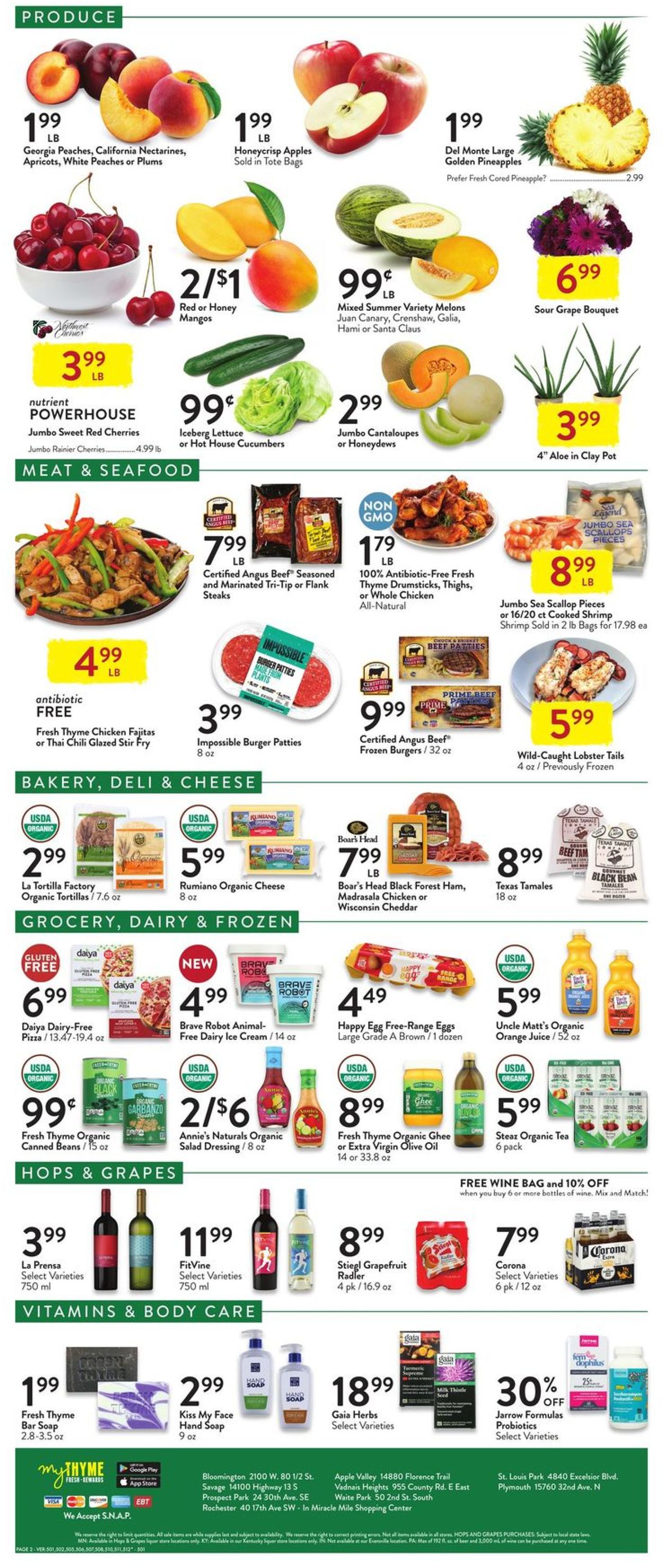 Catalogue Fresh Thyme from 06/23/2021